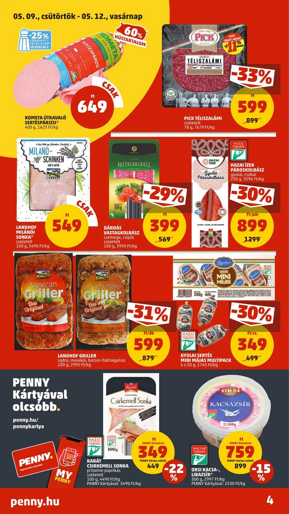 Penny akciós újság 05.09–05.15 – 4. oldal