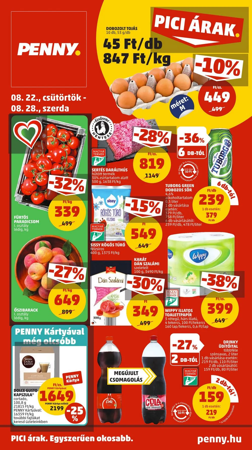 Penny akciós újság 08.22–08.28