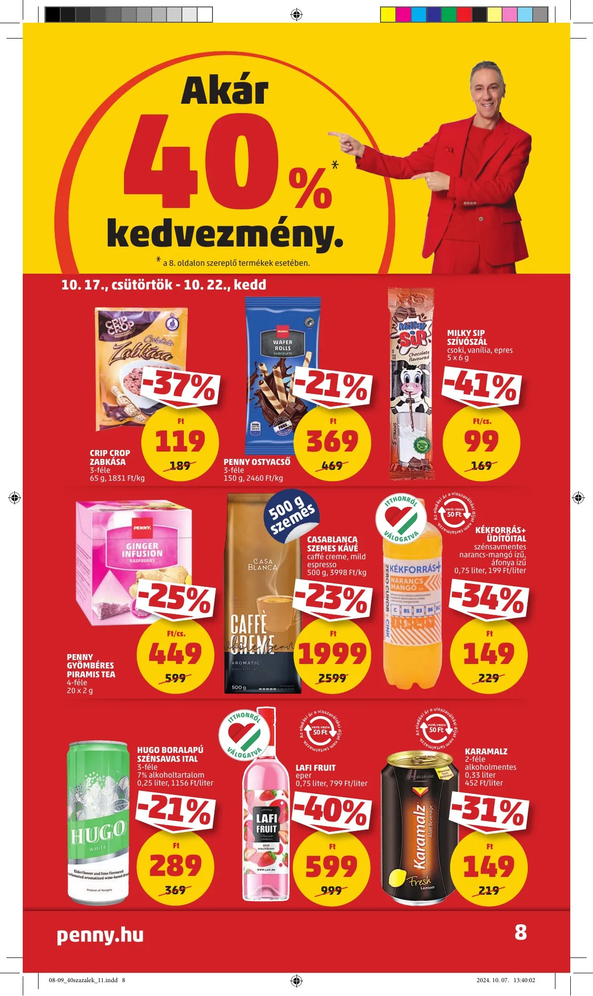 Penny akciós újság 10.17–10.22 – 8. oldal