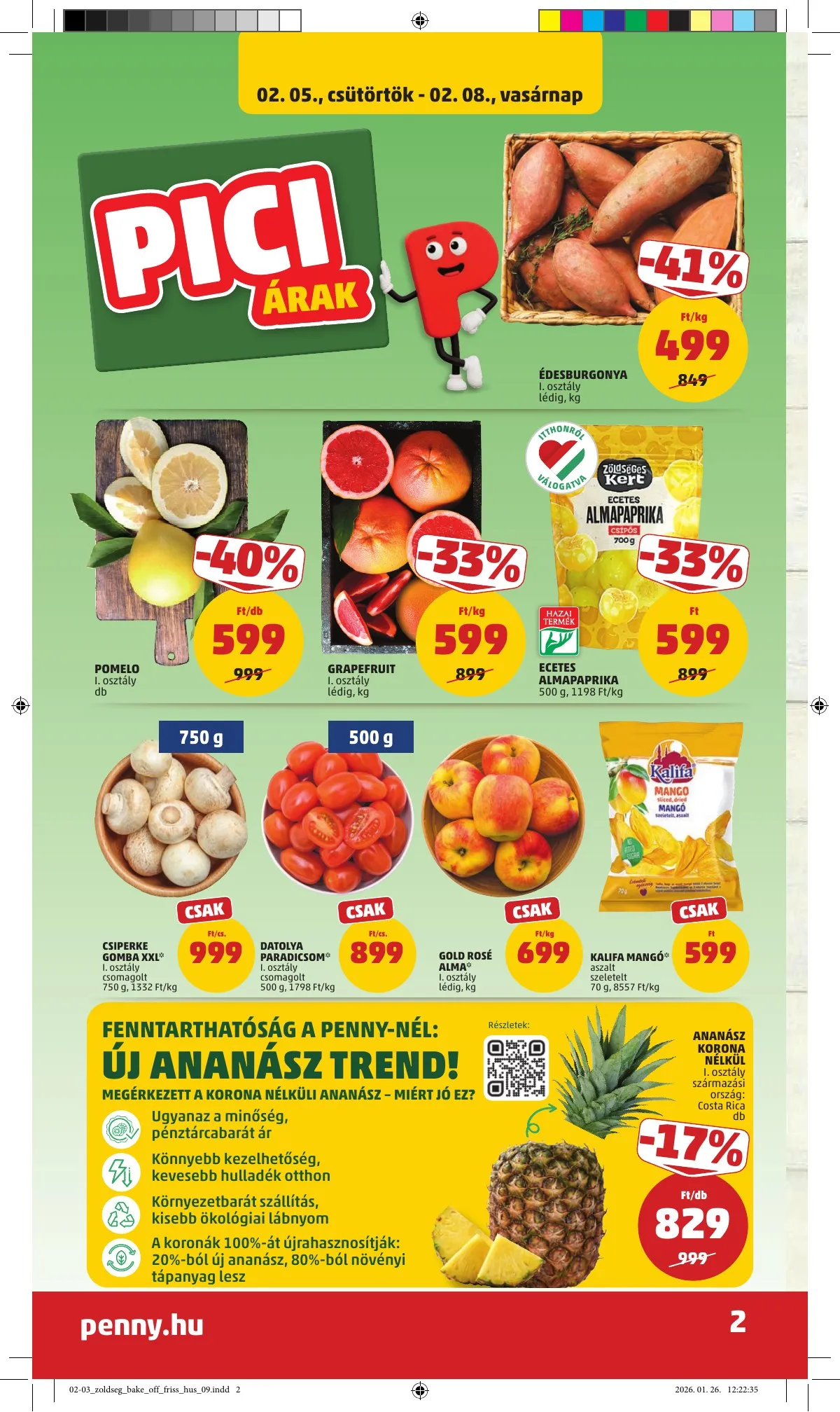 Penny akciós újság 02.05–02.11 – 2. oldal