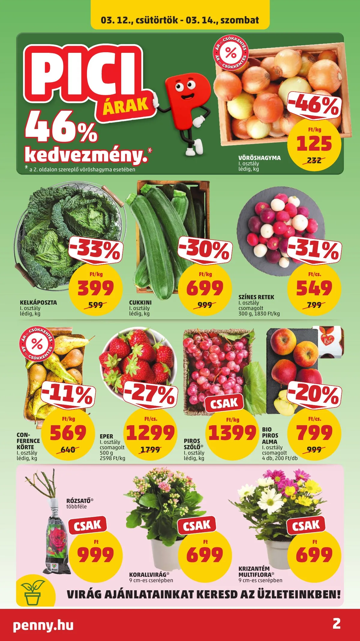 Penny akciós újság 03.12–03.18 – 2. oldal