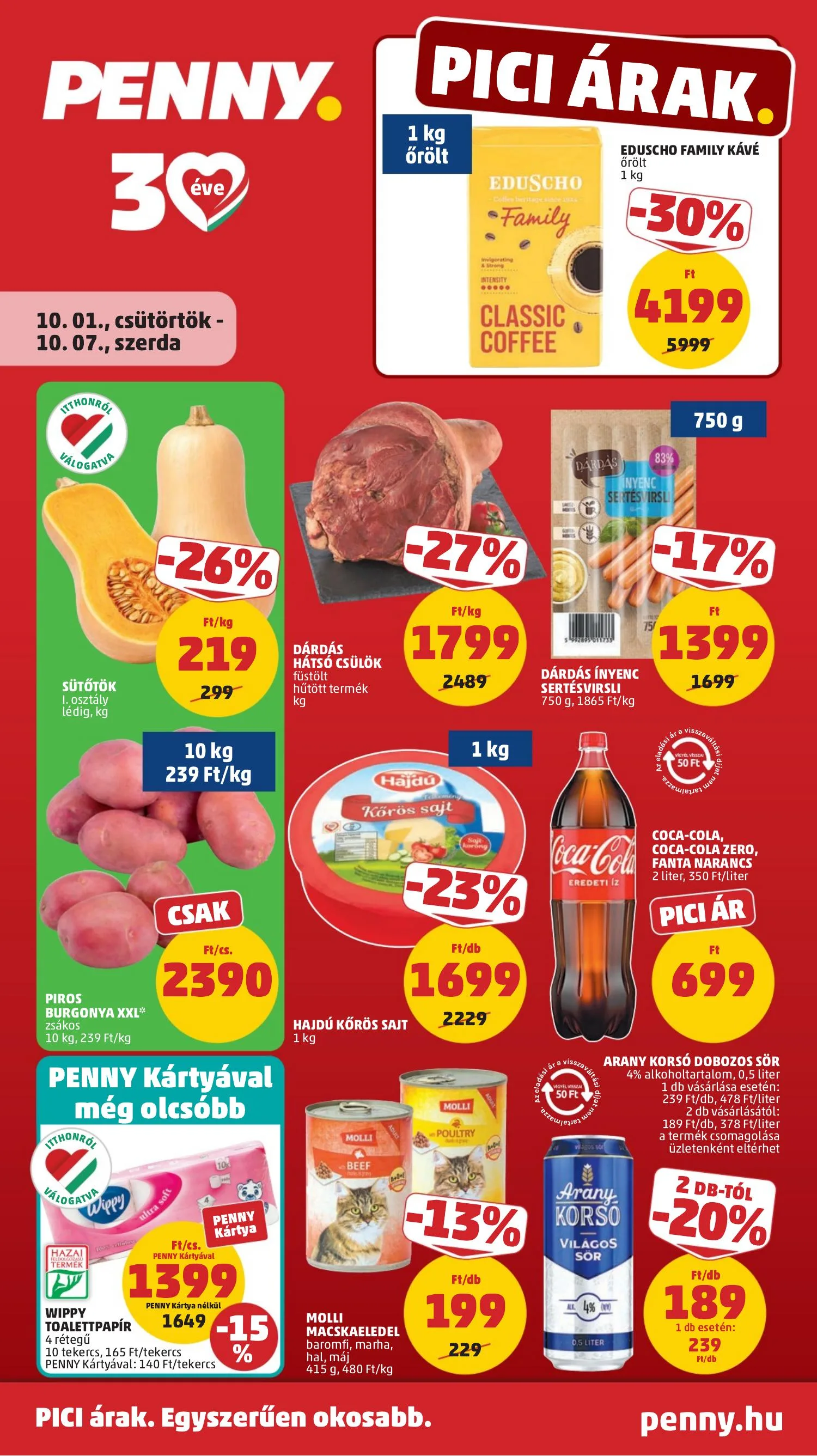 Penny akciós újság 10.01–10.07
