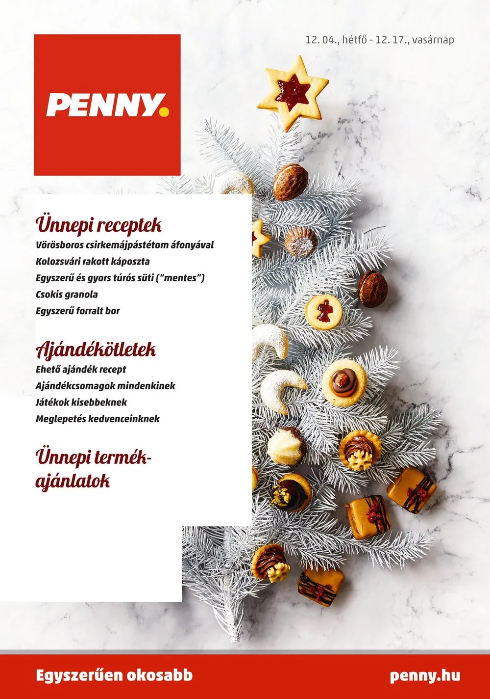 Penny akciós újság Karacsony 12.04–12.17