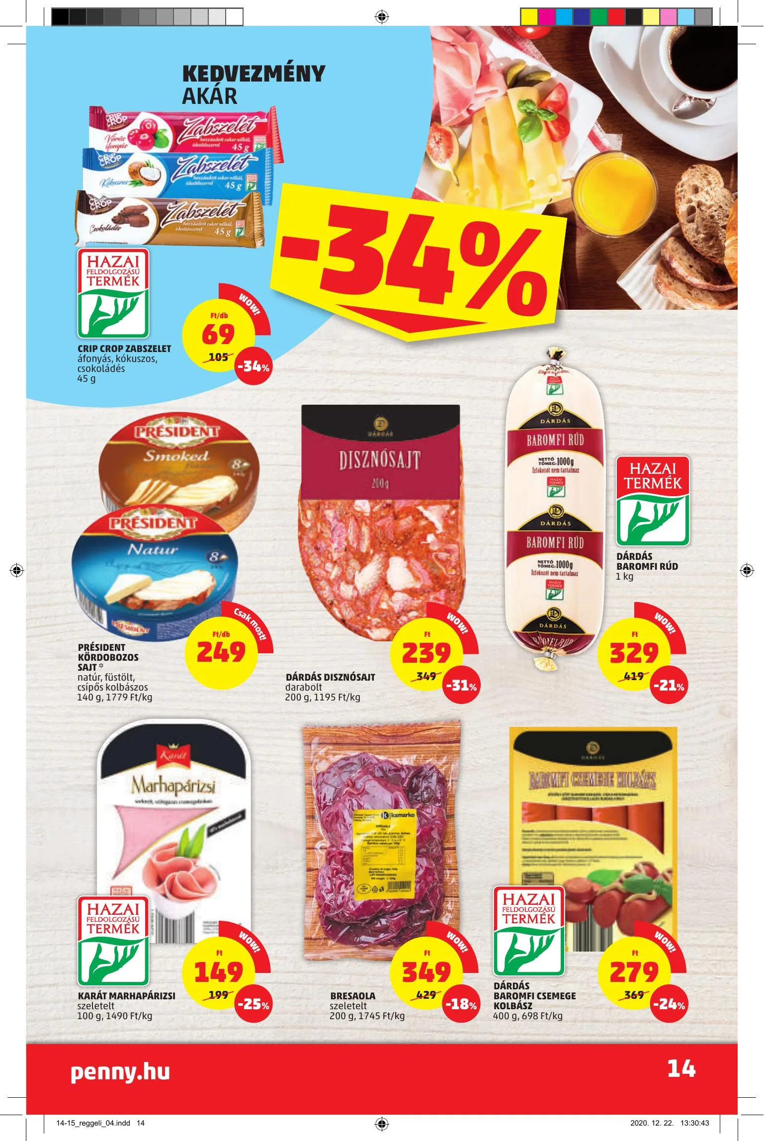 Penny akciós újság Market 01.07–01.13 – 14. oldal