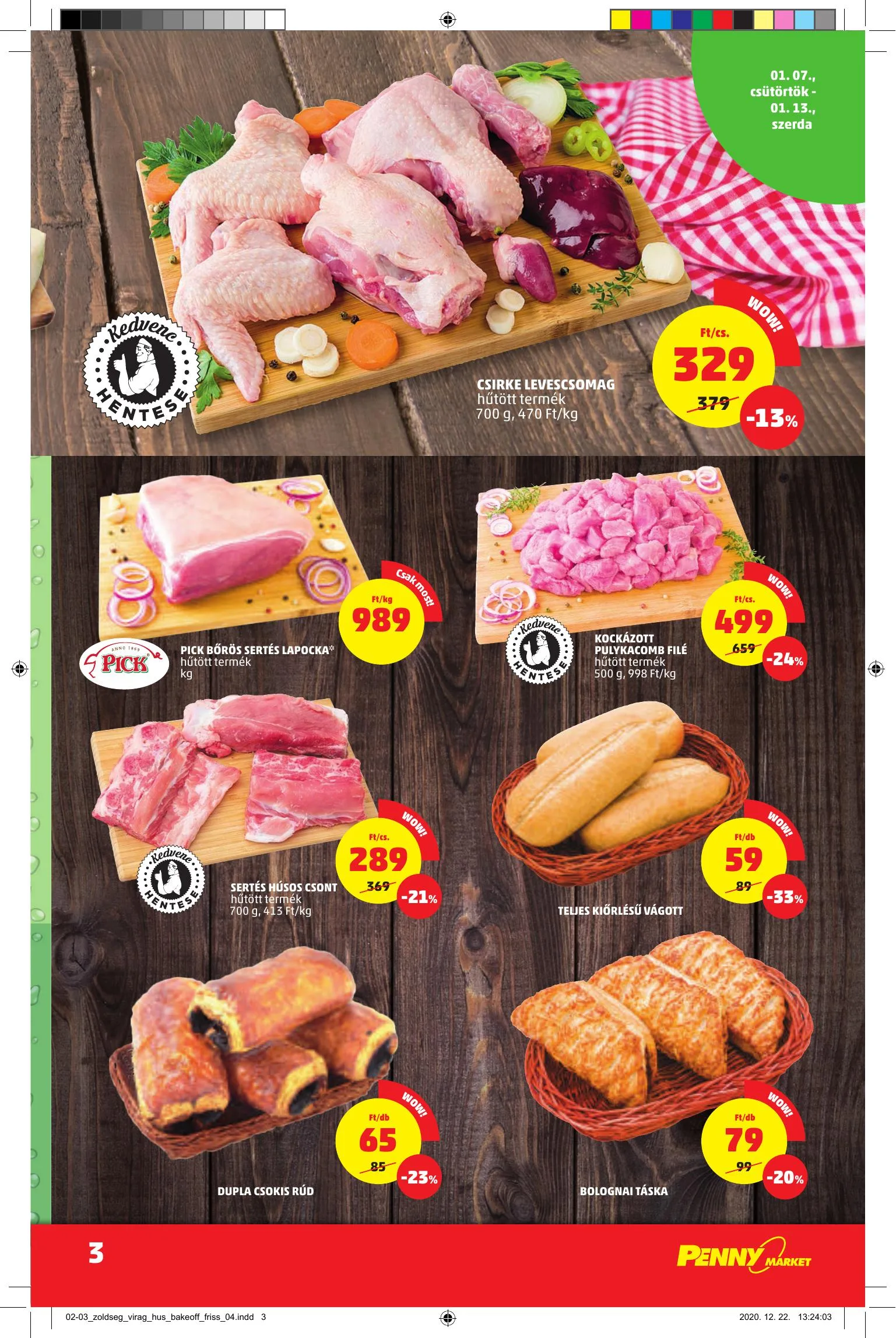 Penny akciós újság Market 01.07–01.13 – 3. oldal