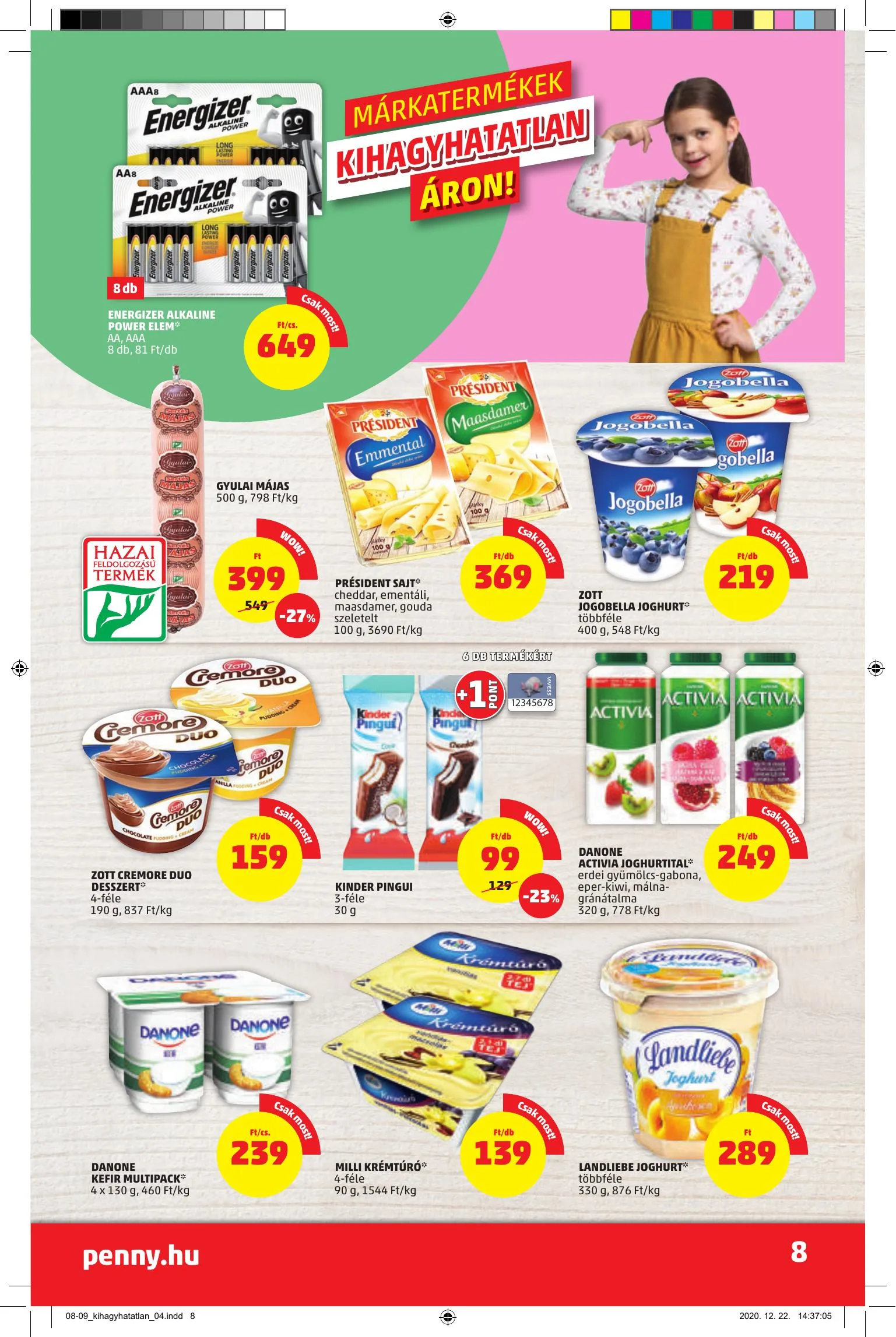 Penny akciós újság Market 01.07–01.13 – 8. oldal