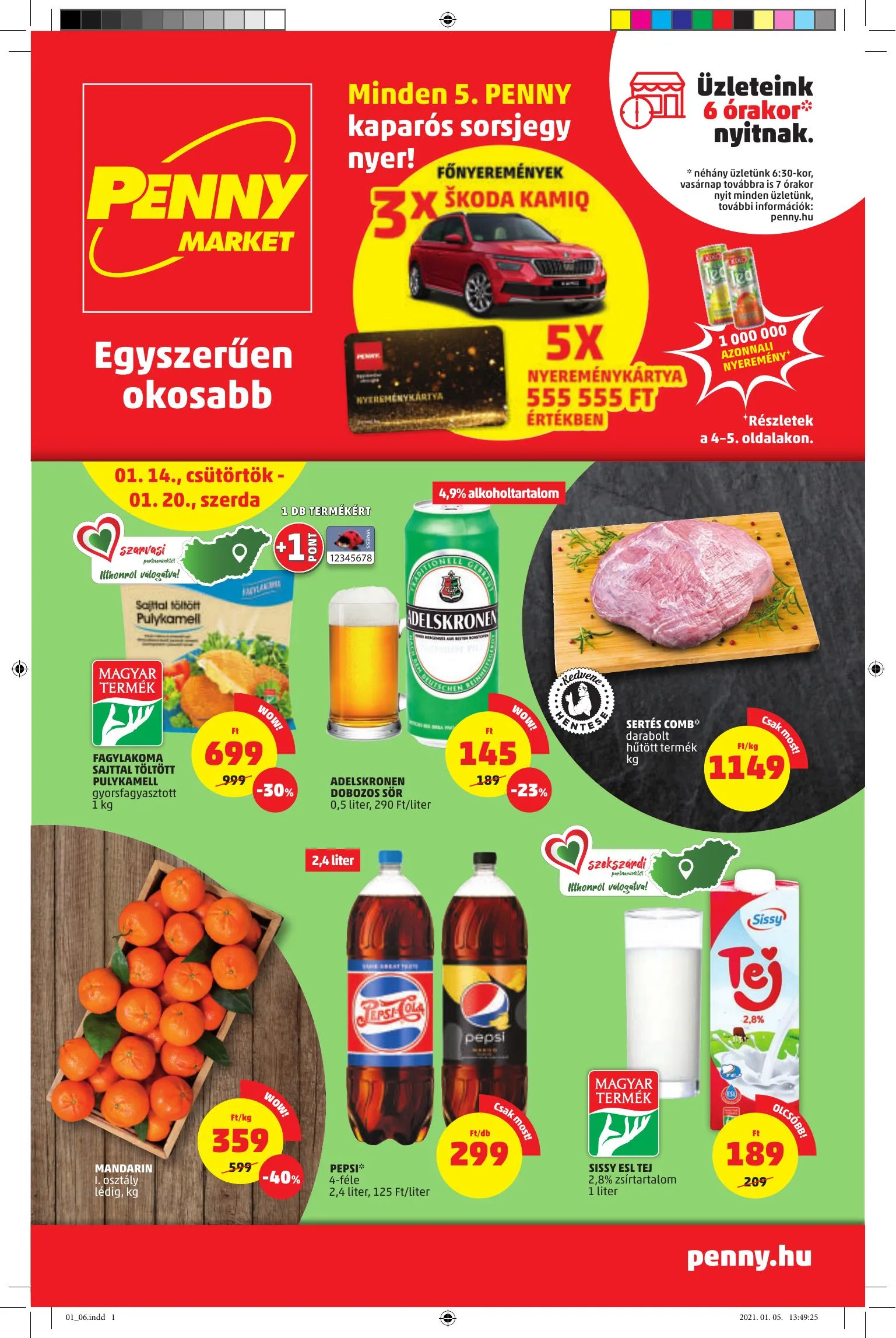 Penny akciós újság Market 01.14–01.20