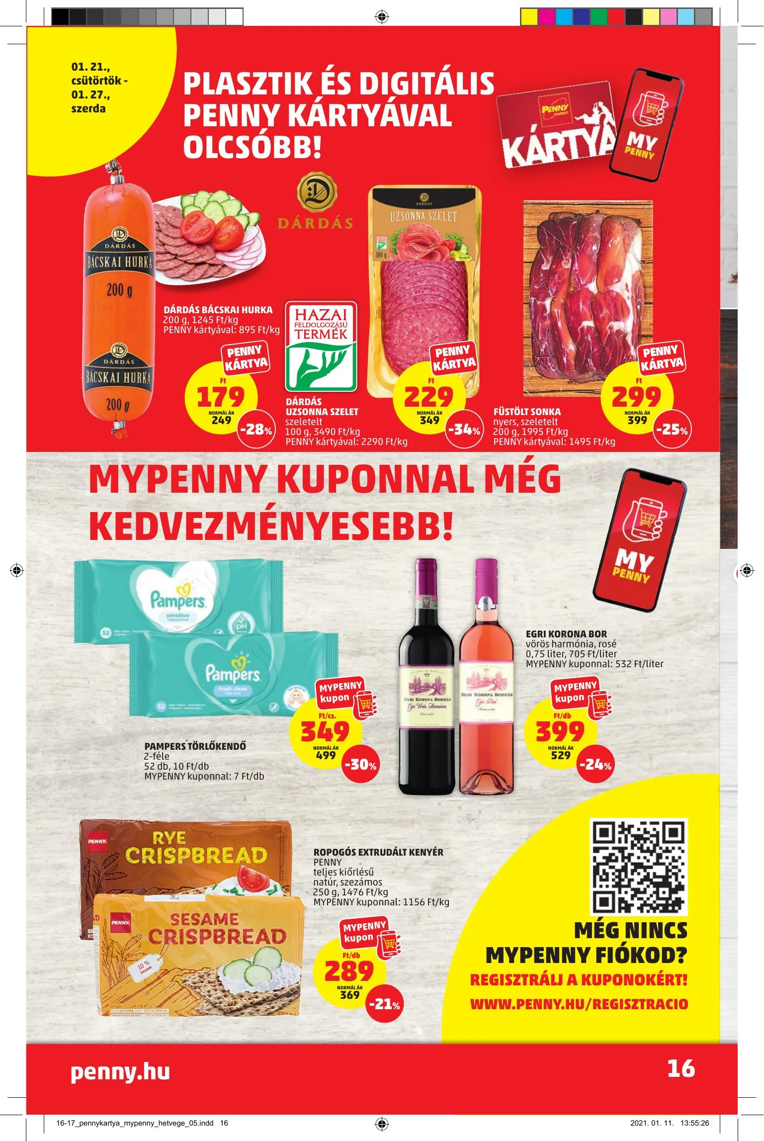 Penny akciós újság Market 01.21–01.27 – 16. oldal