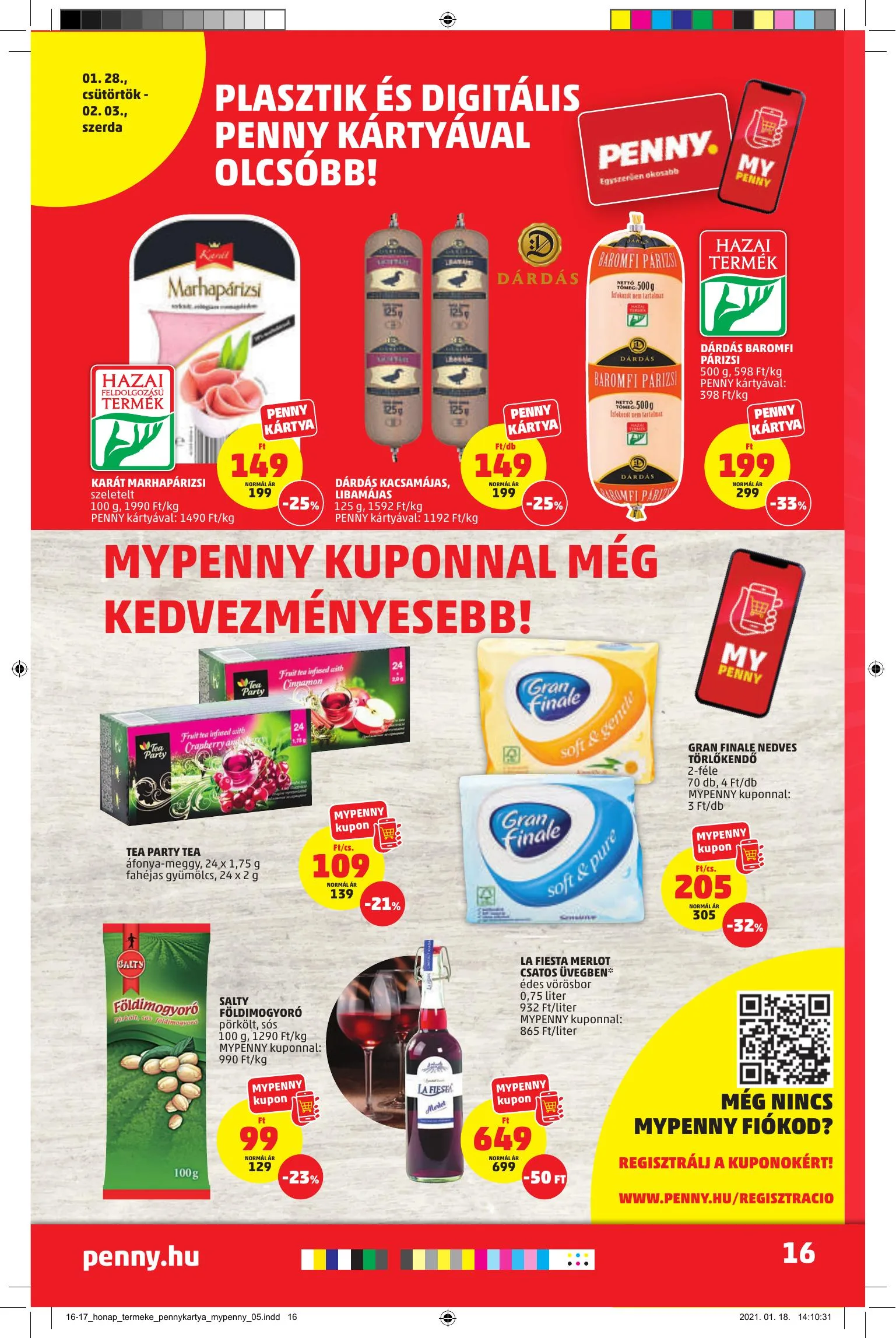 Penny akciós újság Market 01.28–02.03 – 16. oldal