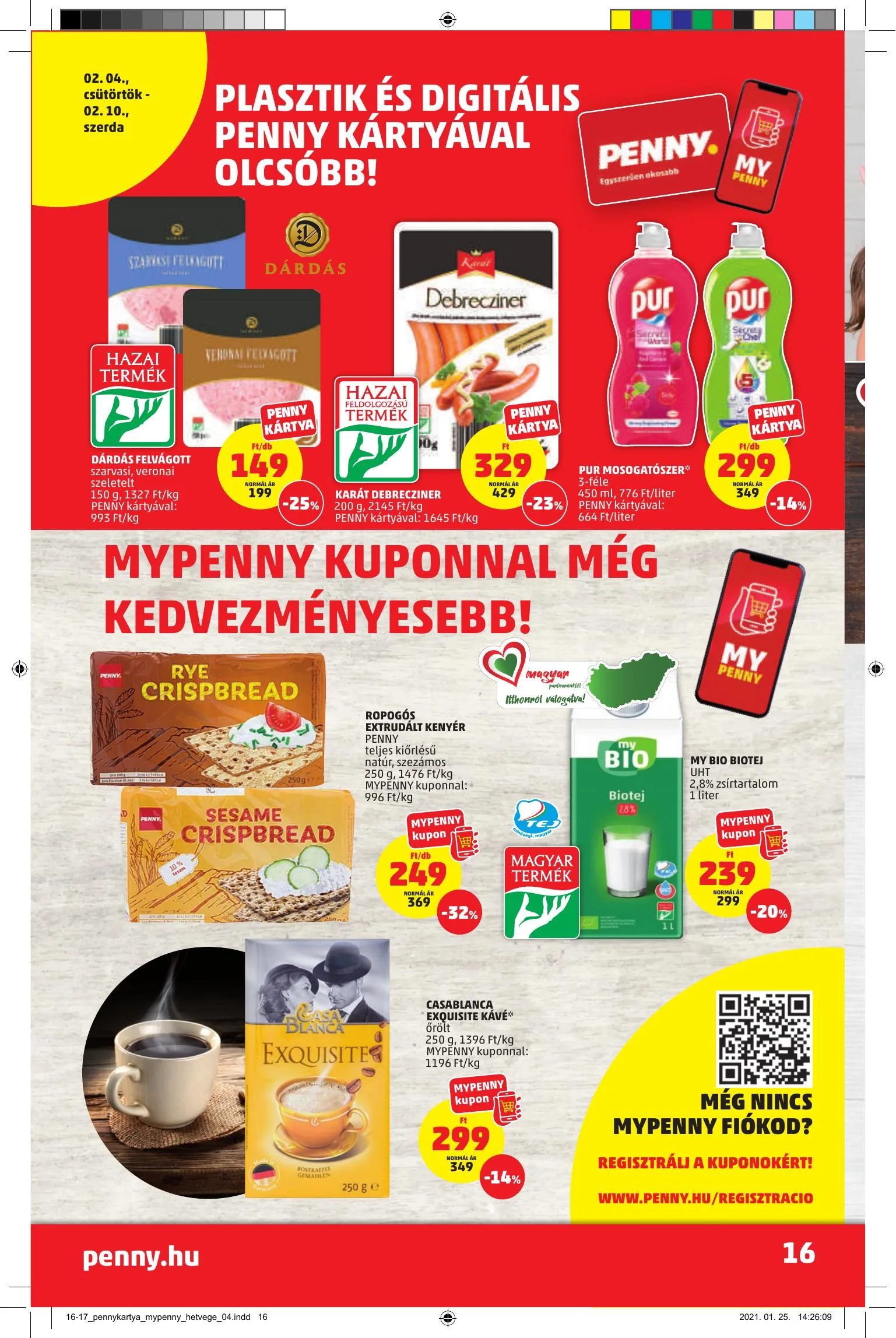 Penny akciós újság Market 02.04–02.10 – 16. oldal