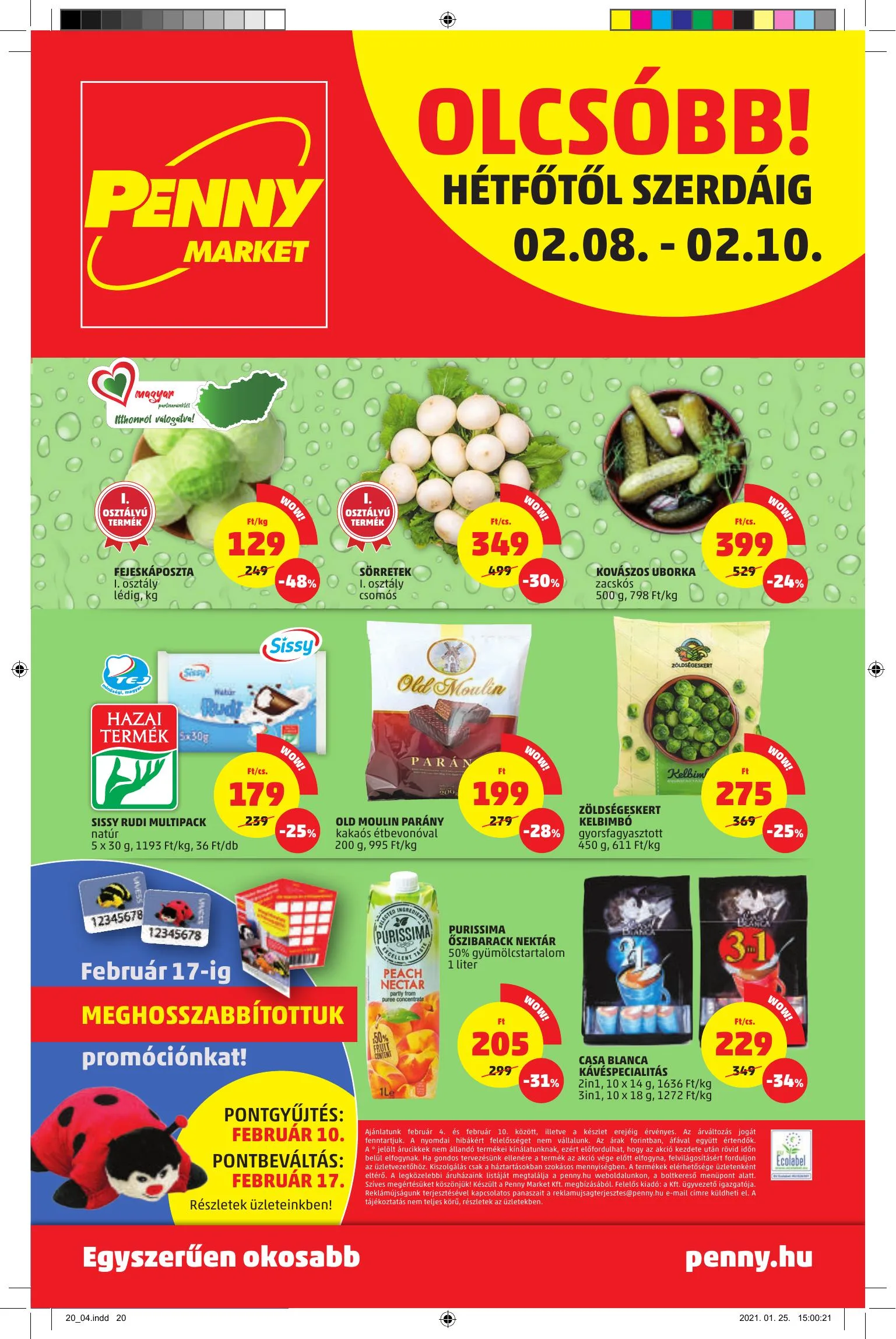 Penny akciós újság Market 02.04–02.10 – 20. oldal