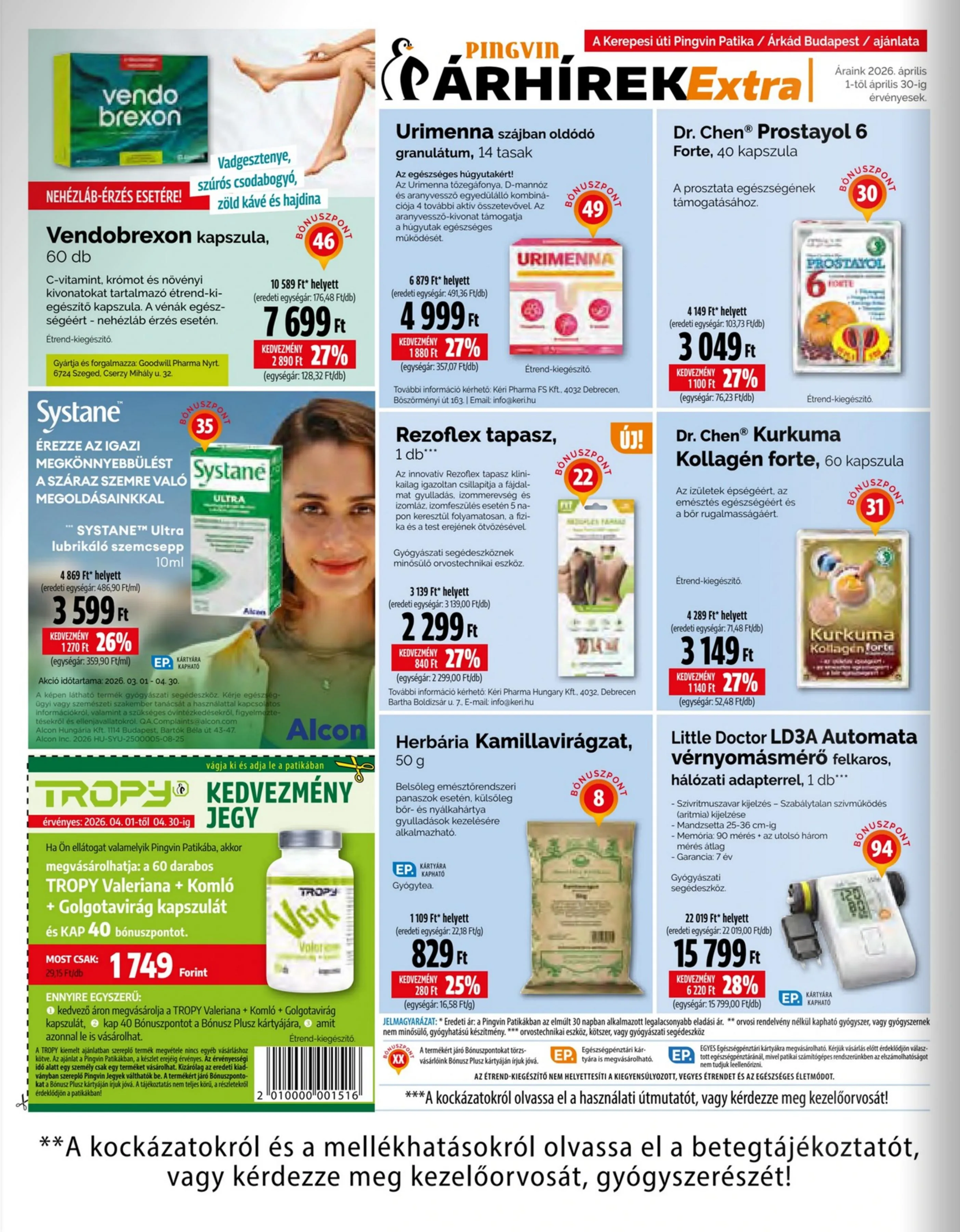 Pingvin Patika akciós újság Arhirek Extra 04.01–04.30 – 14. oldal