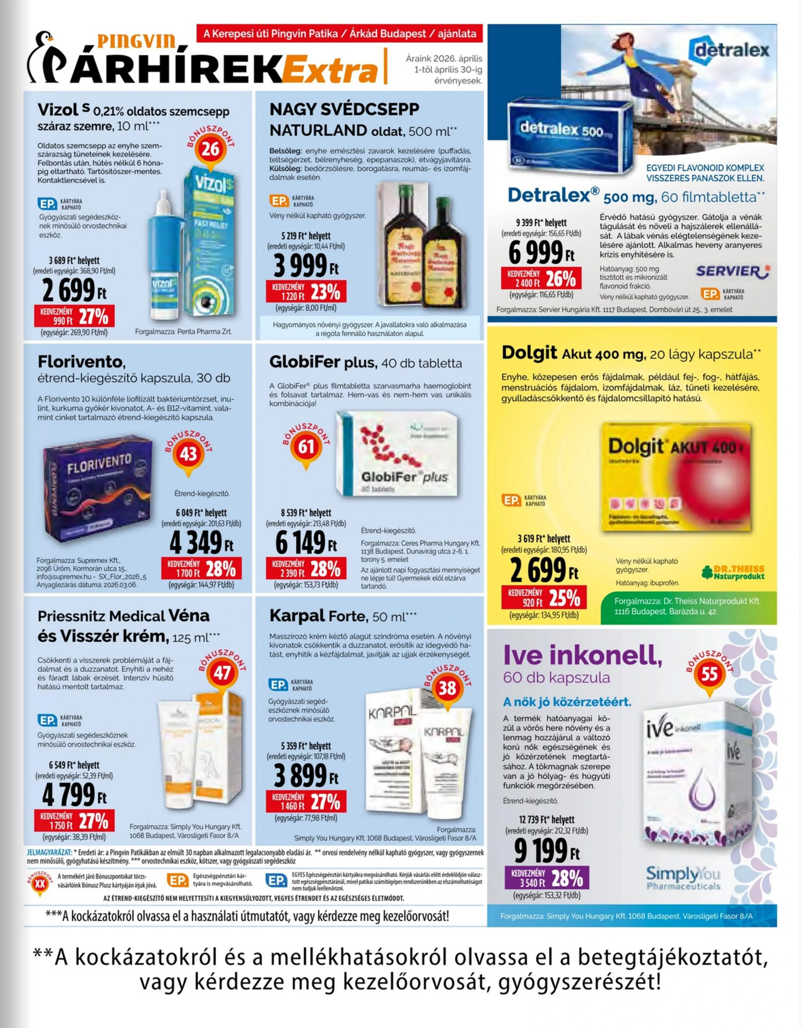Pingvin Patika akciós újság Arhirek Extra 04.01–04.30 – 7. oldal