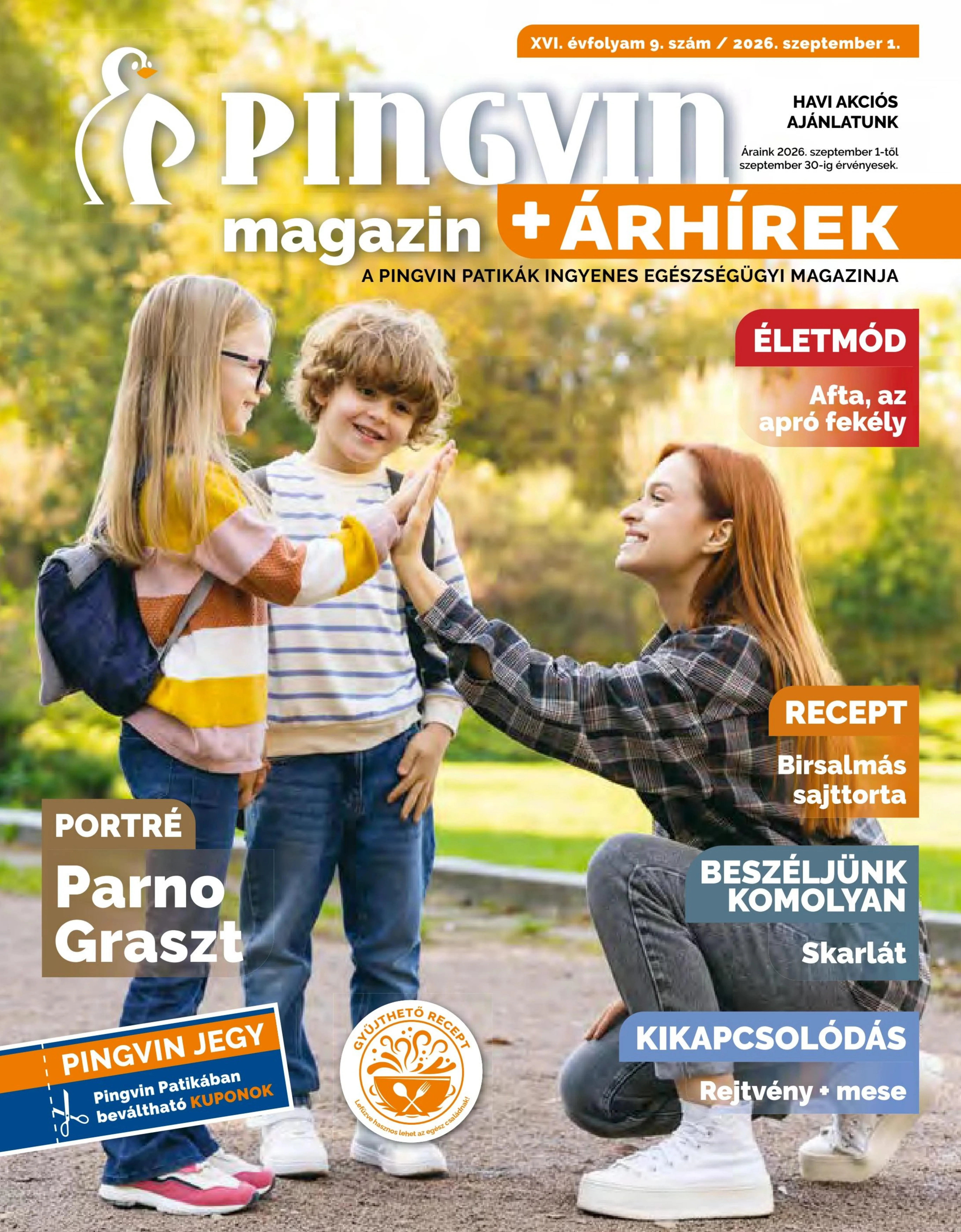 Pingvin Patika akciós újság Magazin 09.01–09.30