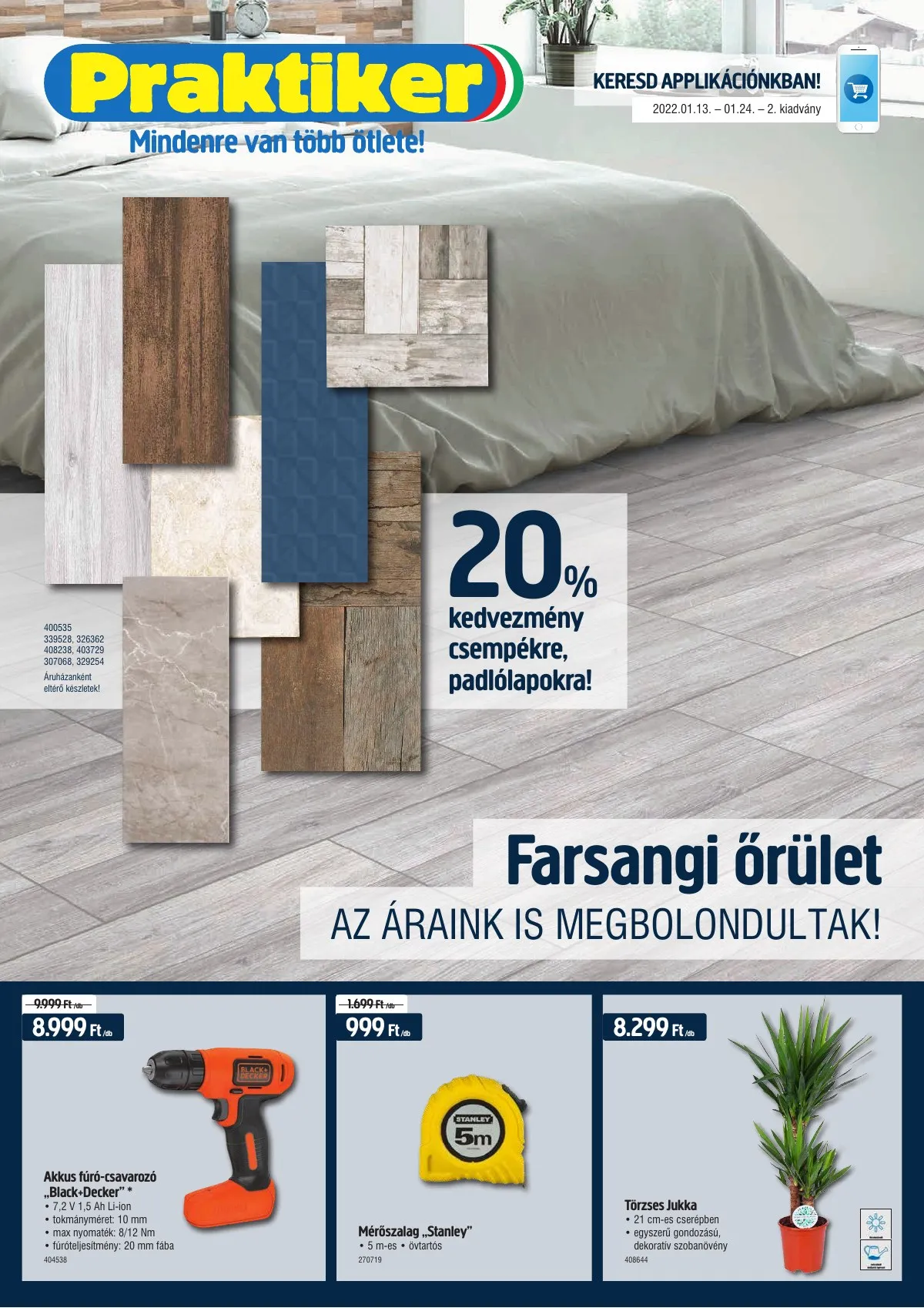 Praktiker akciós újság 01.13–01.13