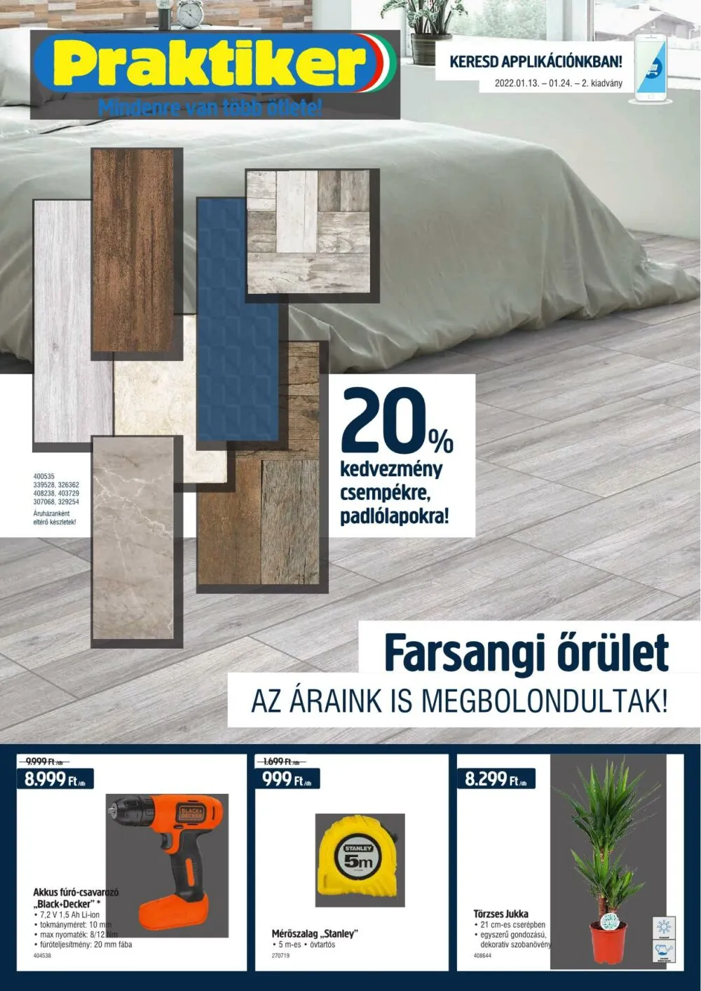 Praktiker akciós újság 01.13–01.24
