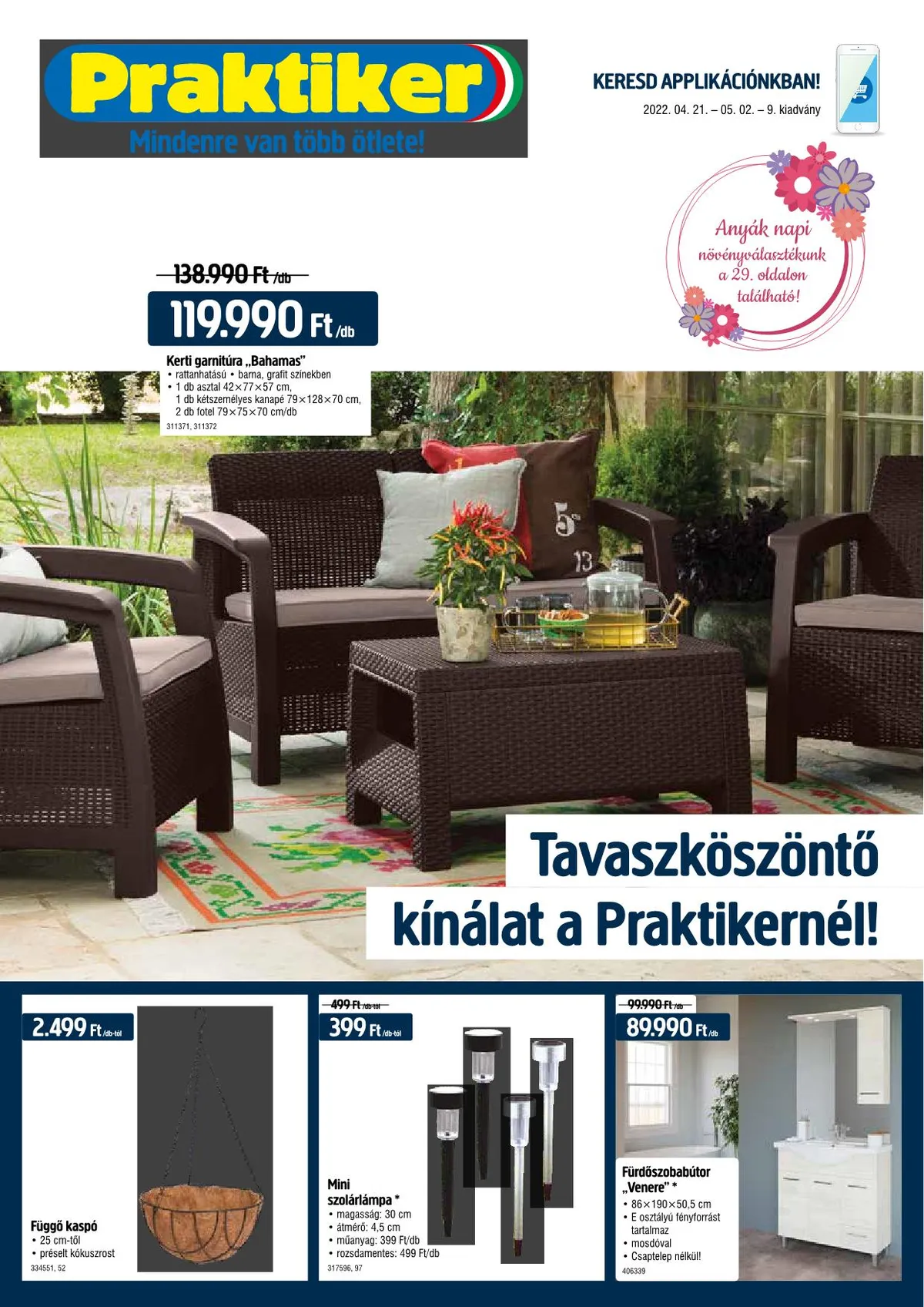 Praktiker akciós újság 04.21–05.02