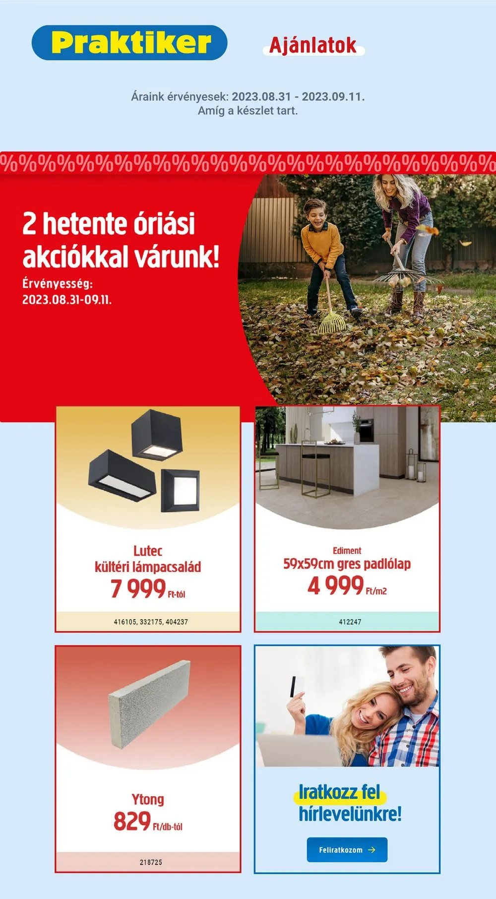 Praktiker akciós újság 08.31–09.11