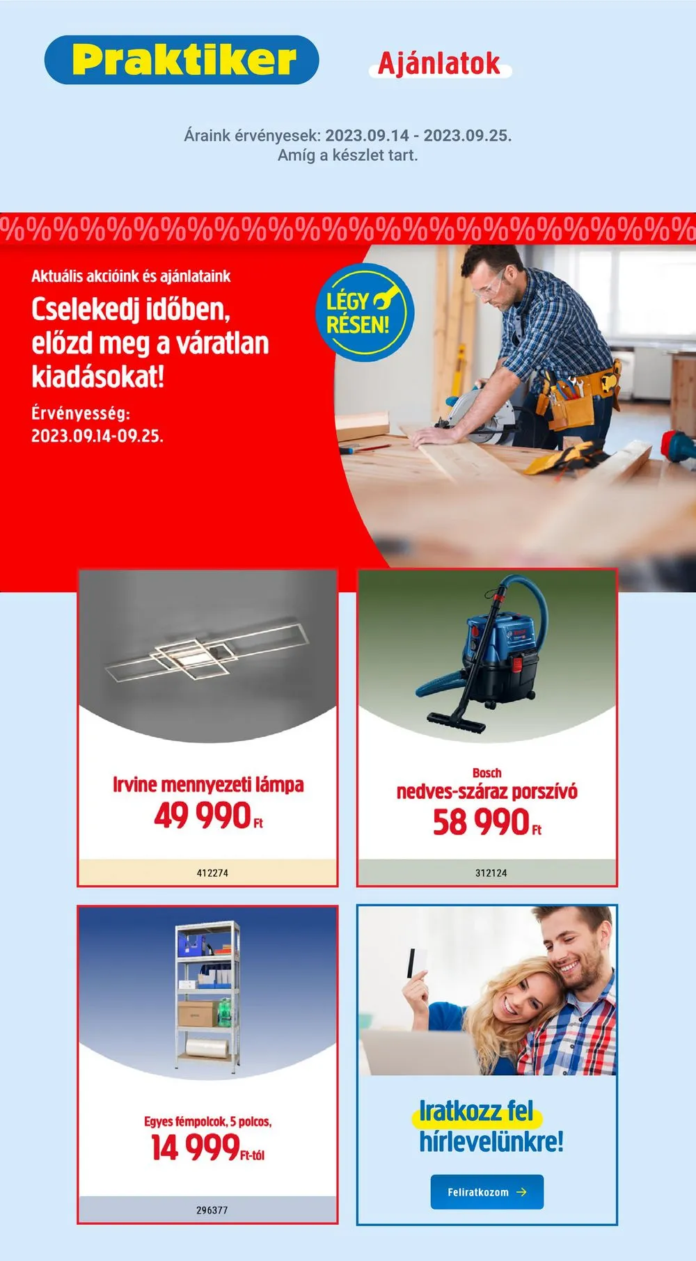 Praktiker akciós újság 09.14–09.25