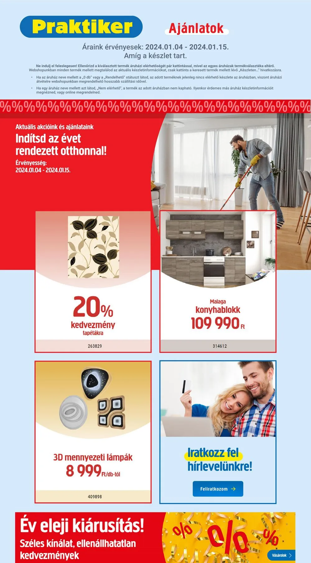 Praktiker akciós újság 01.04–01.15