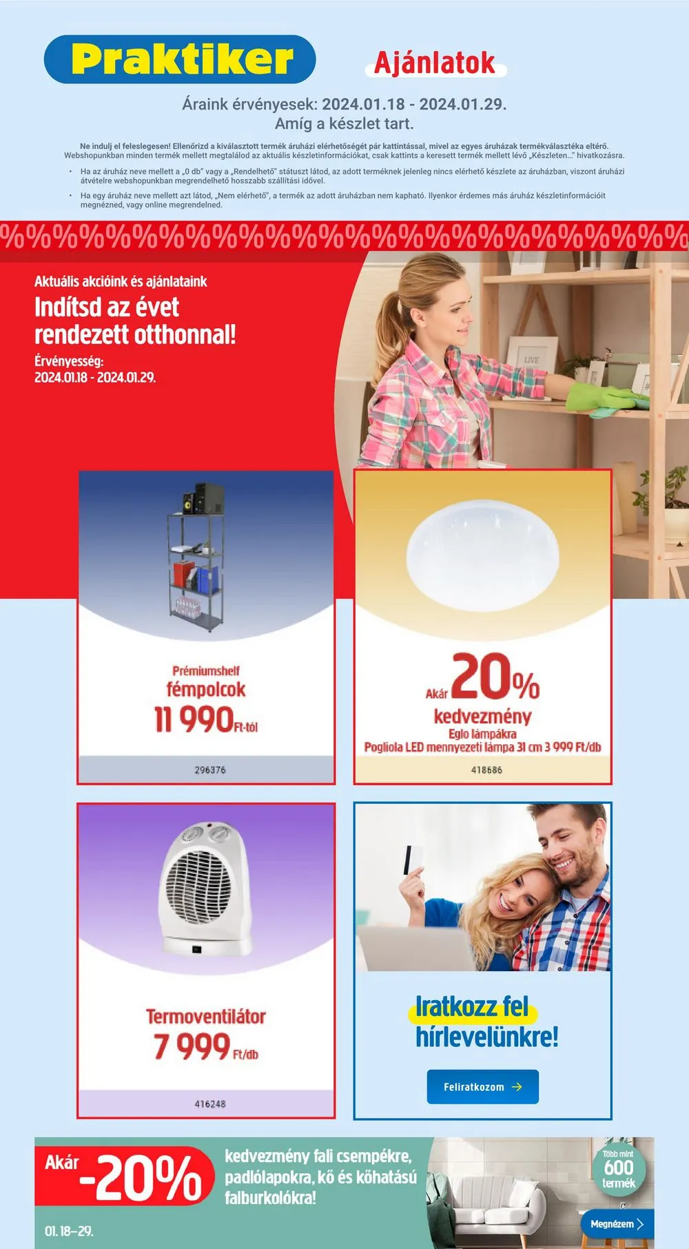 Praktiker akciós újság 01.18–01.29