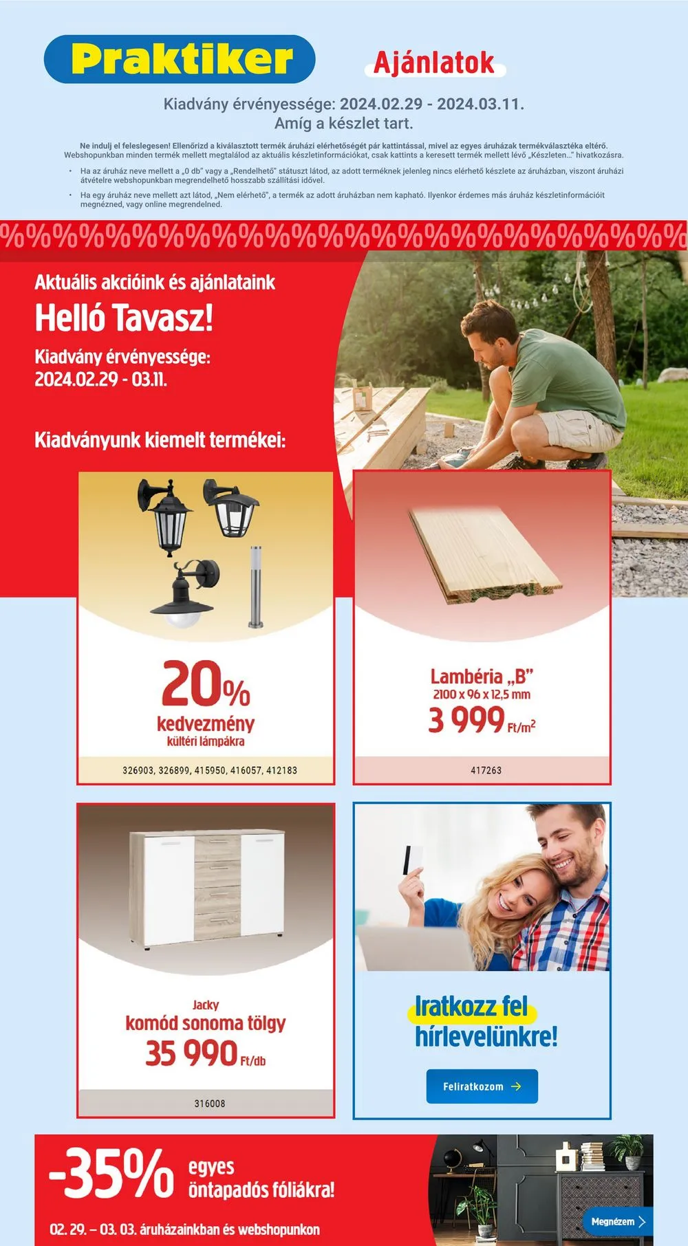 Praktiker akciós újság 02.29–03.11