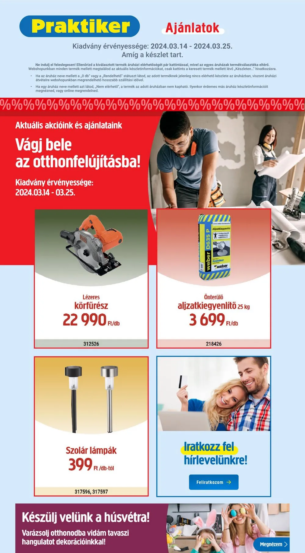 Praktiker akciós újság 03.14–03.25