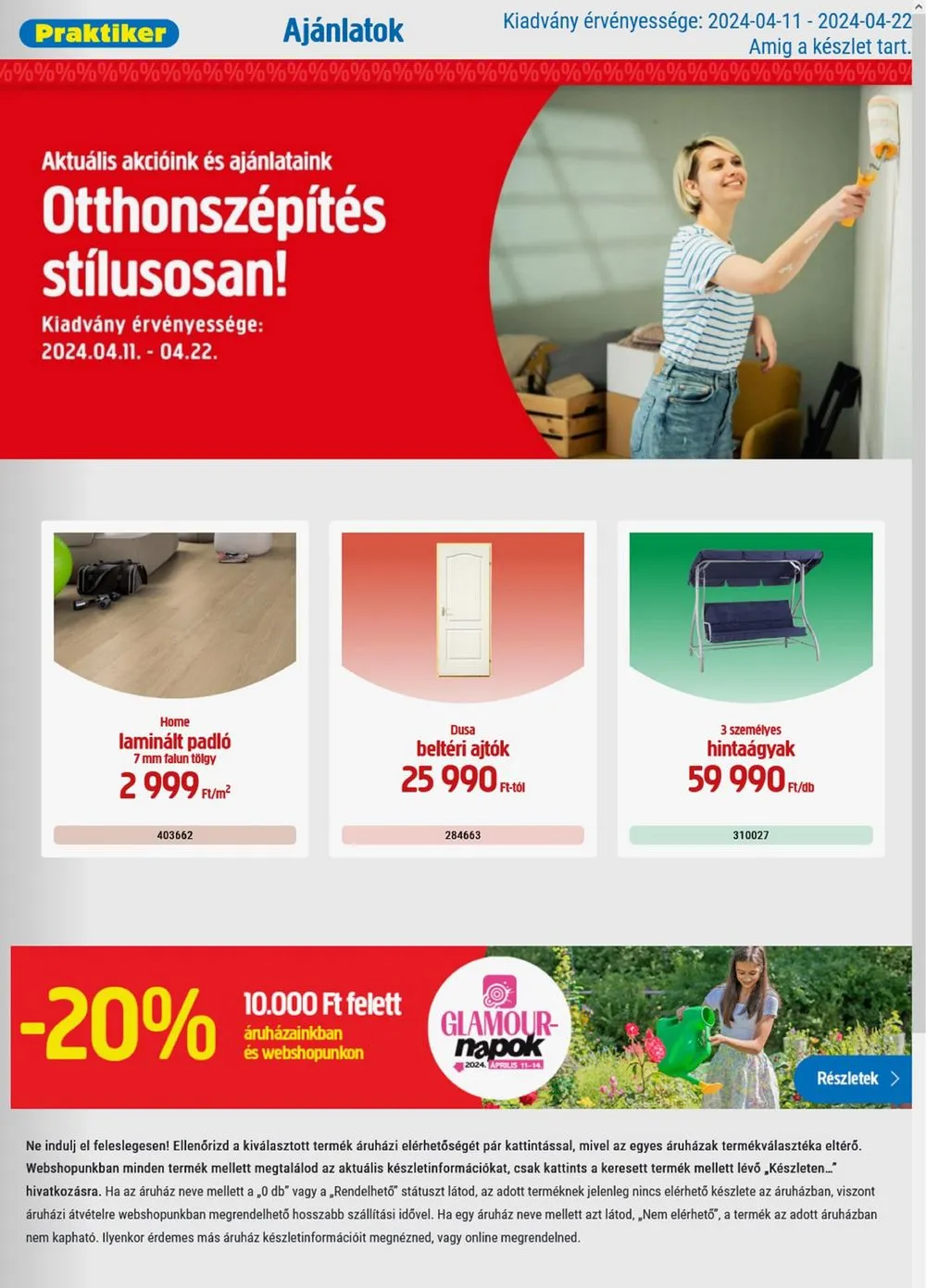 Praktiker akciós újság 04.11–04.22