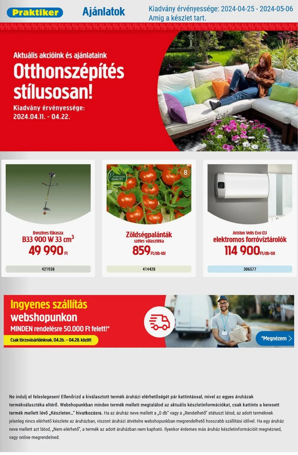 Praktiker akciós újság 04.25–05.06
