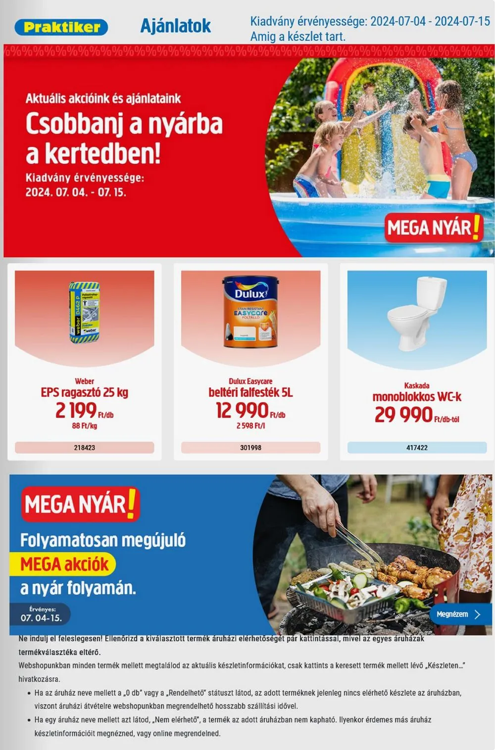 Praktiker akciós újság 07.04–07.15