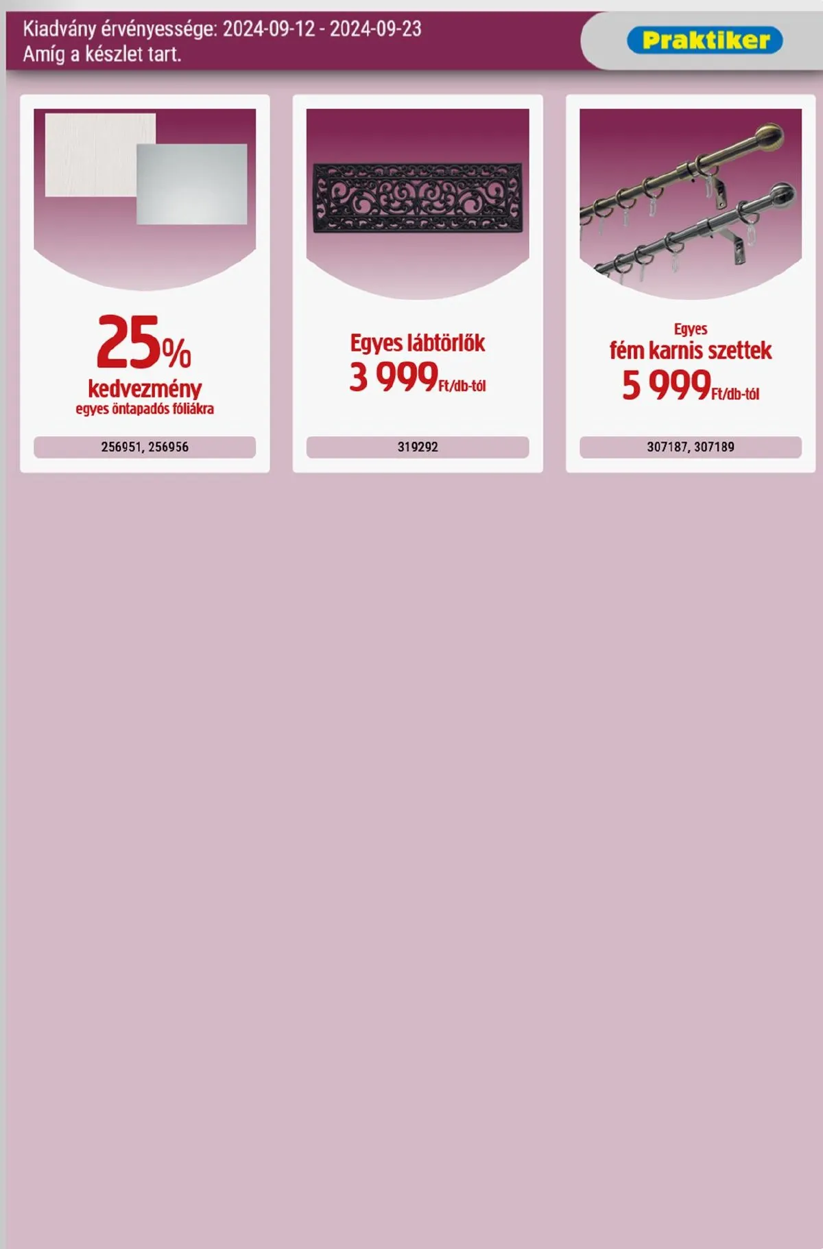 Praktiker akciós újság 09.12–09.23 – 29. oldal