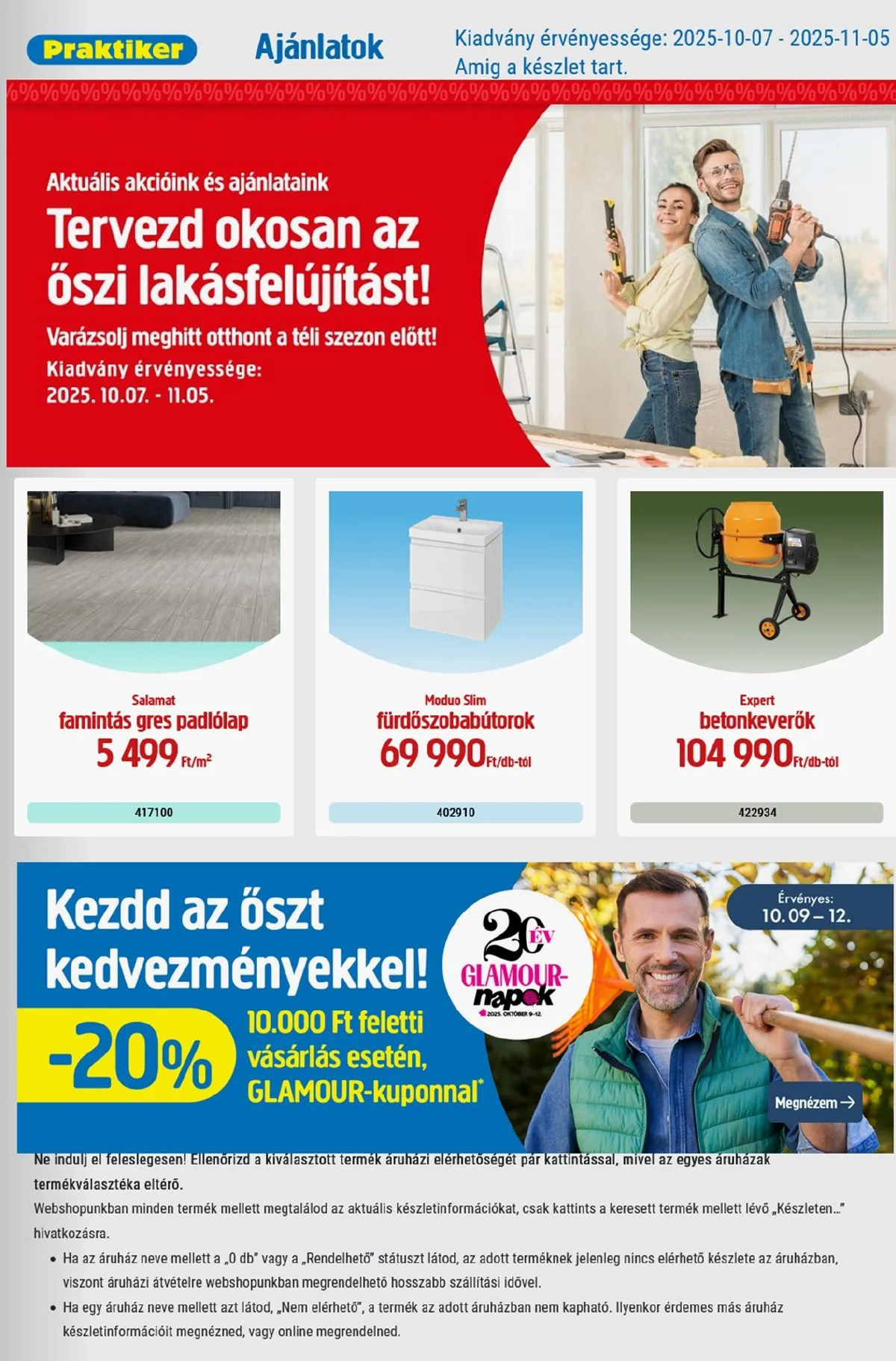 Praktiker akciós újság 10.07–11.05