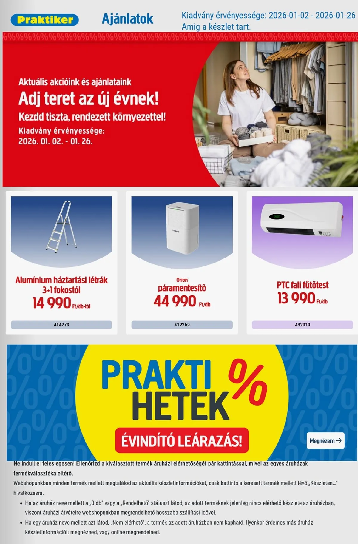 Praktiker akciós újság 01.02–01.26