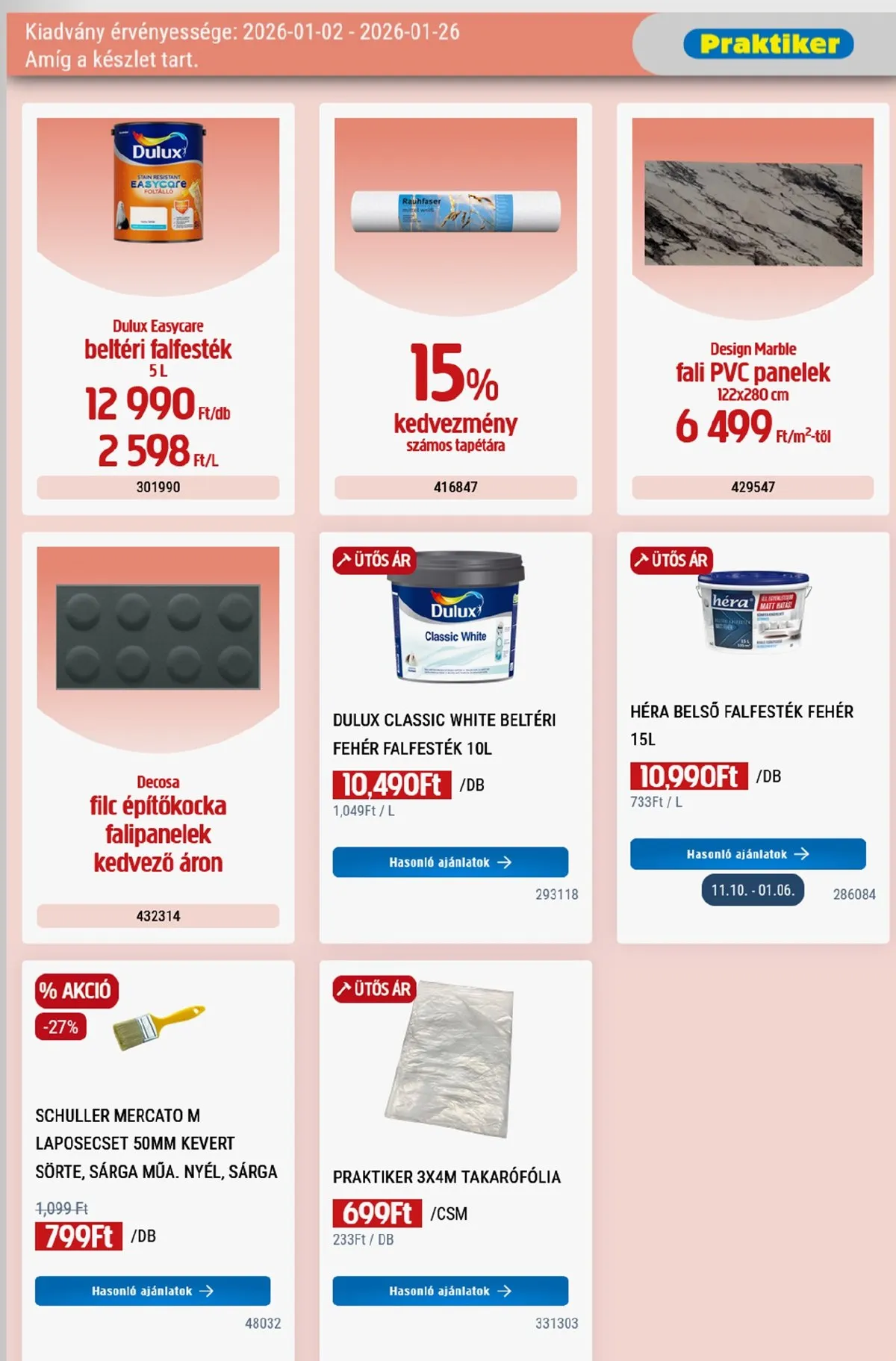 Praktiker akciós újság 01.02–01.26 – 29. oldal