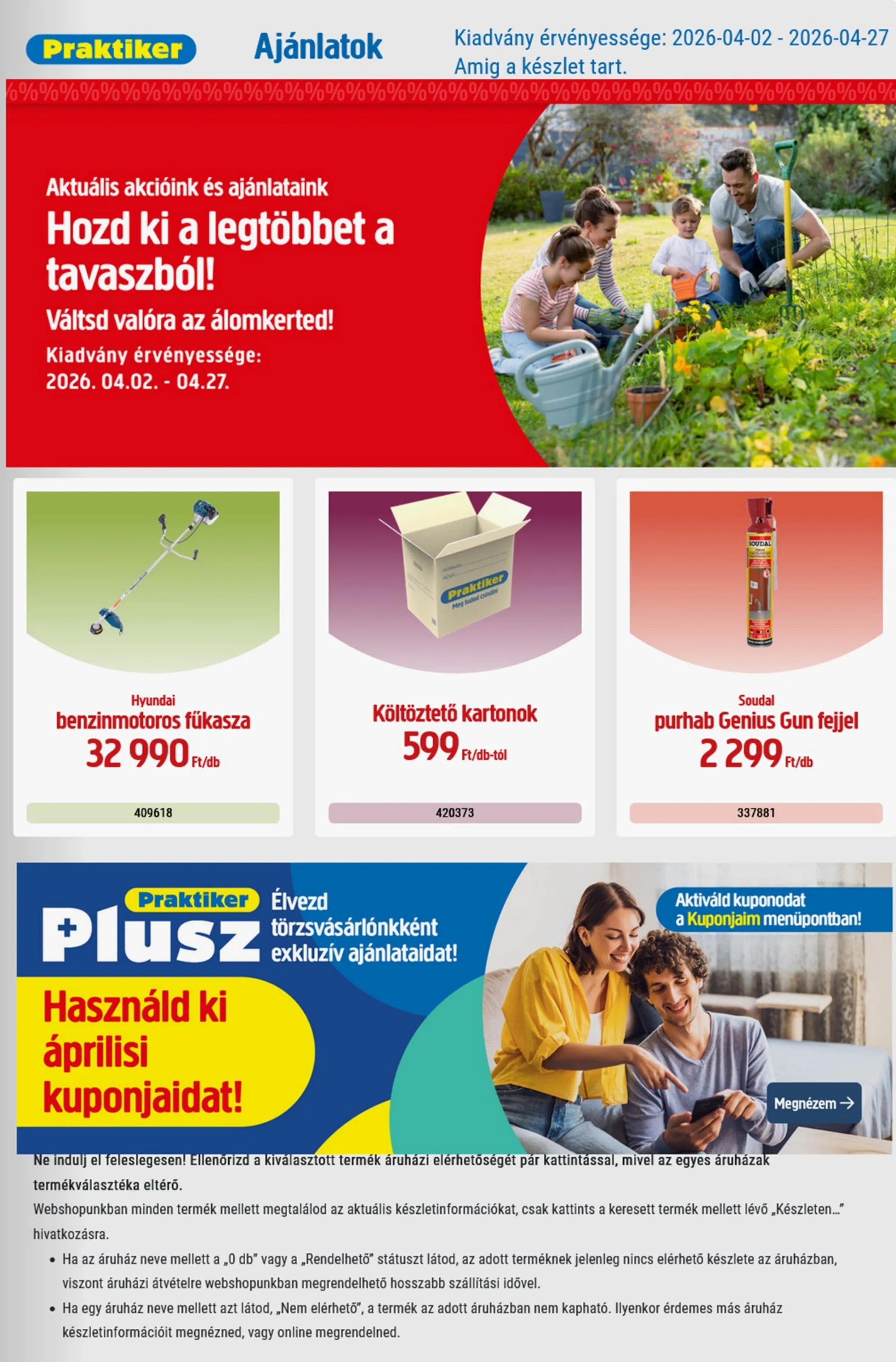Praktiker akciós újság 04.02–04.27
