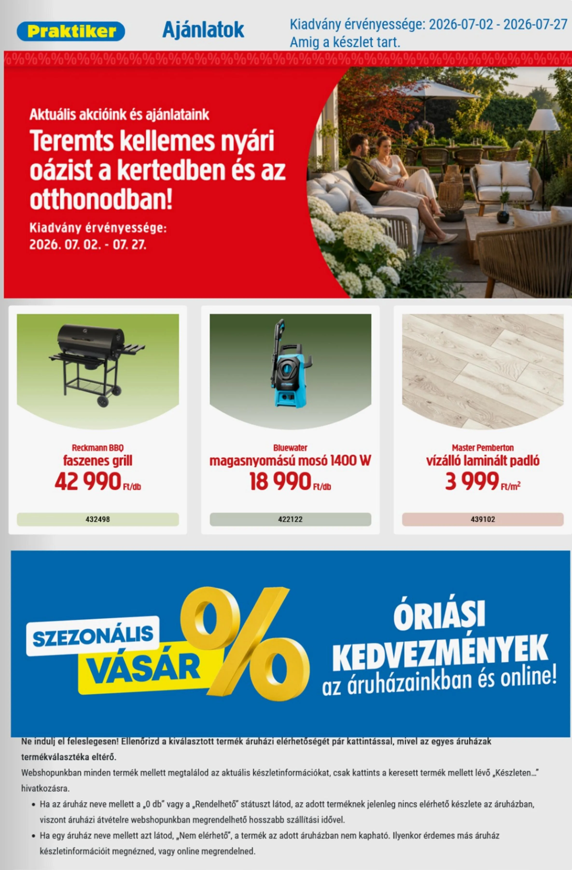Praktiker akciós újság 07.02–07.27