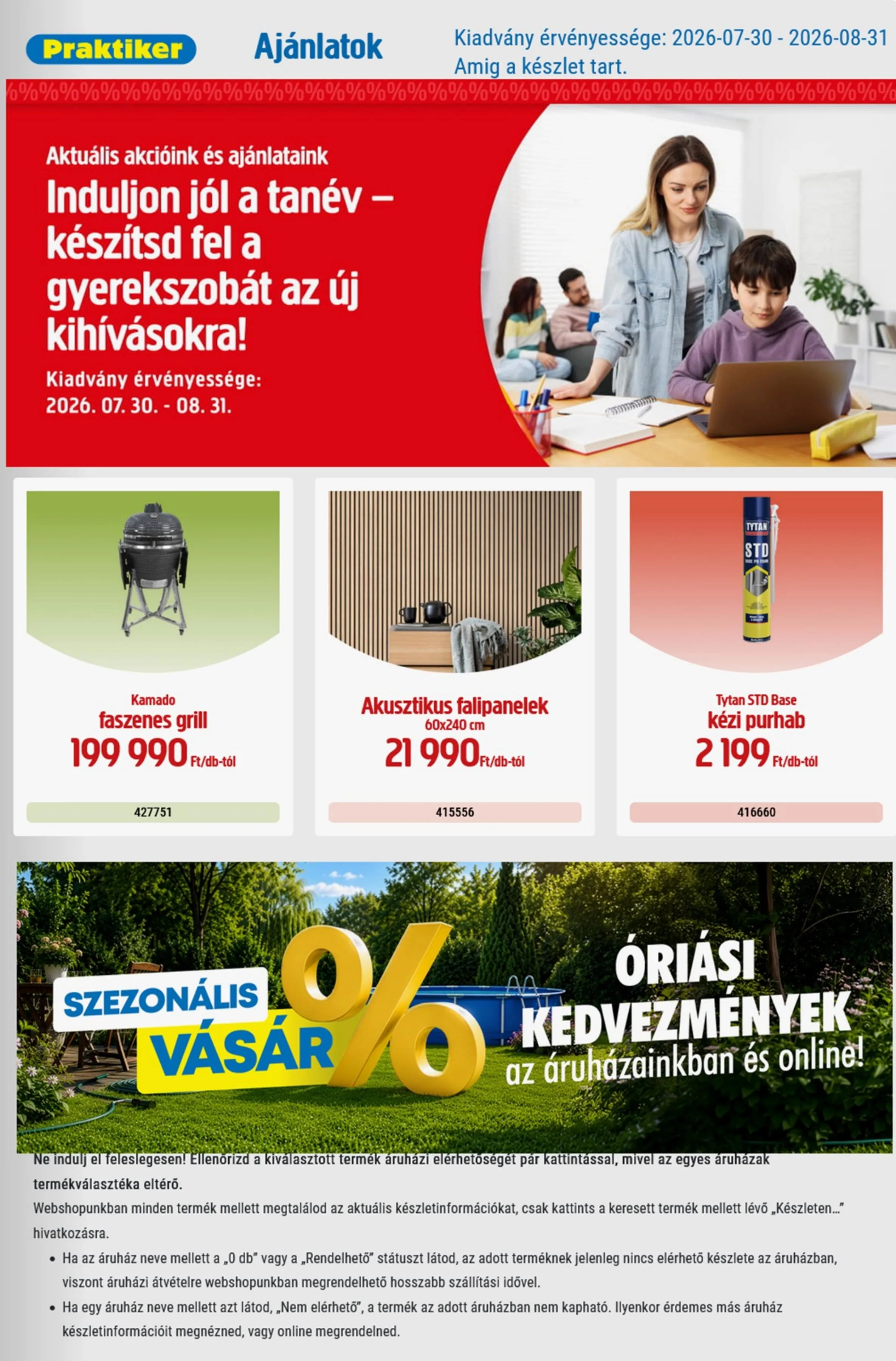 Praktiker akciós újság 07.30–08.31