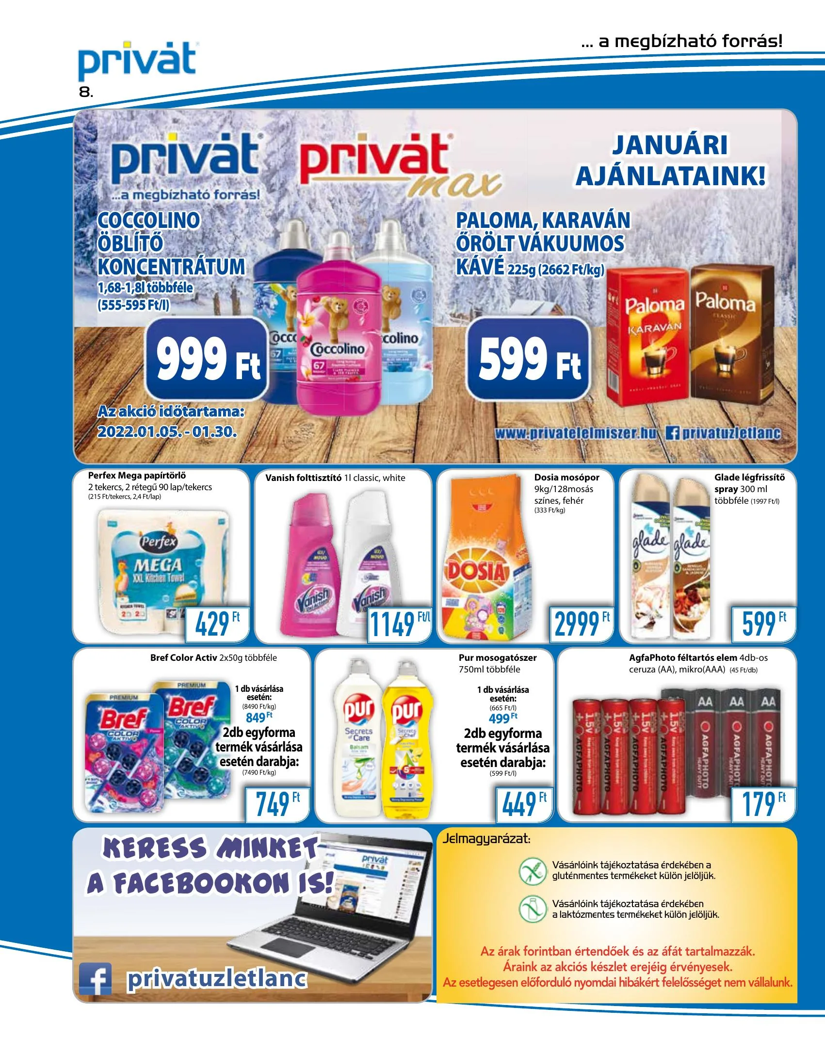 Privát akciós újság 01.05–01.16 – 8. oldal