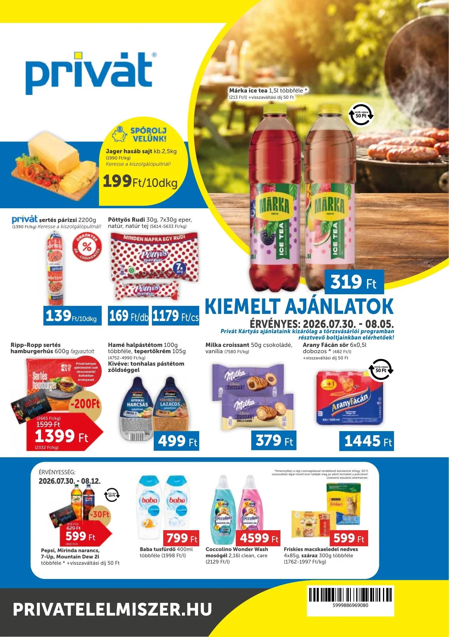 Privát akciós újság 07.30–08.05