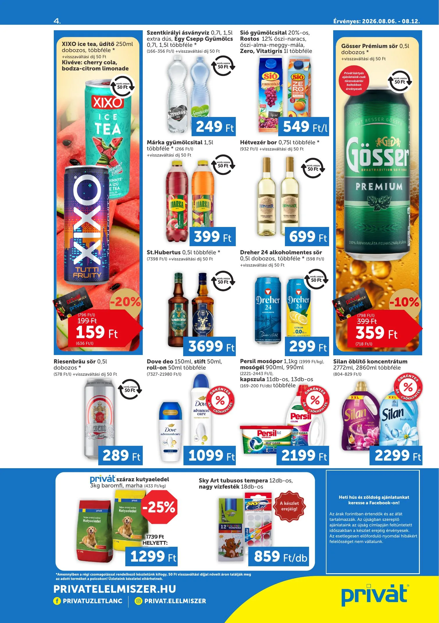 Privát akciós újság 08.06–08.12 – 4. oldal