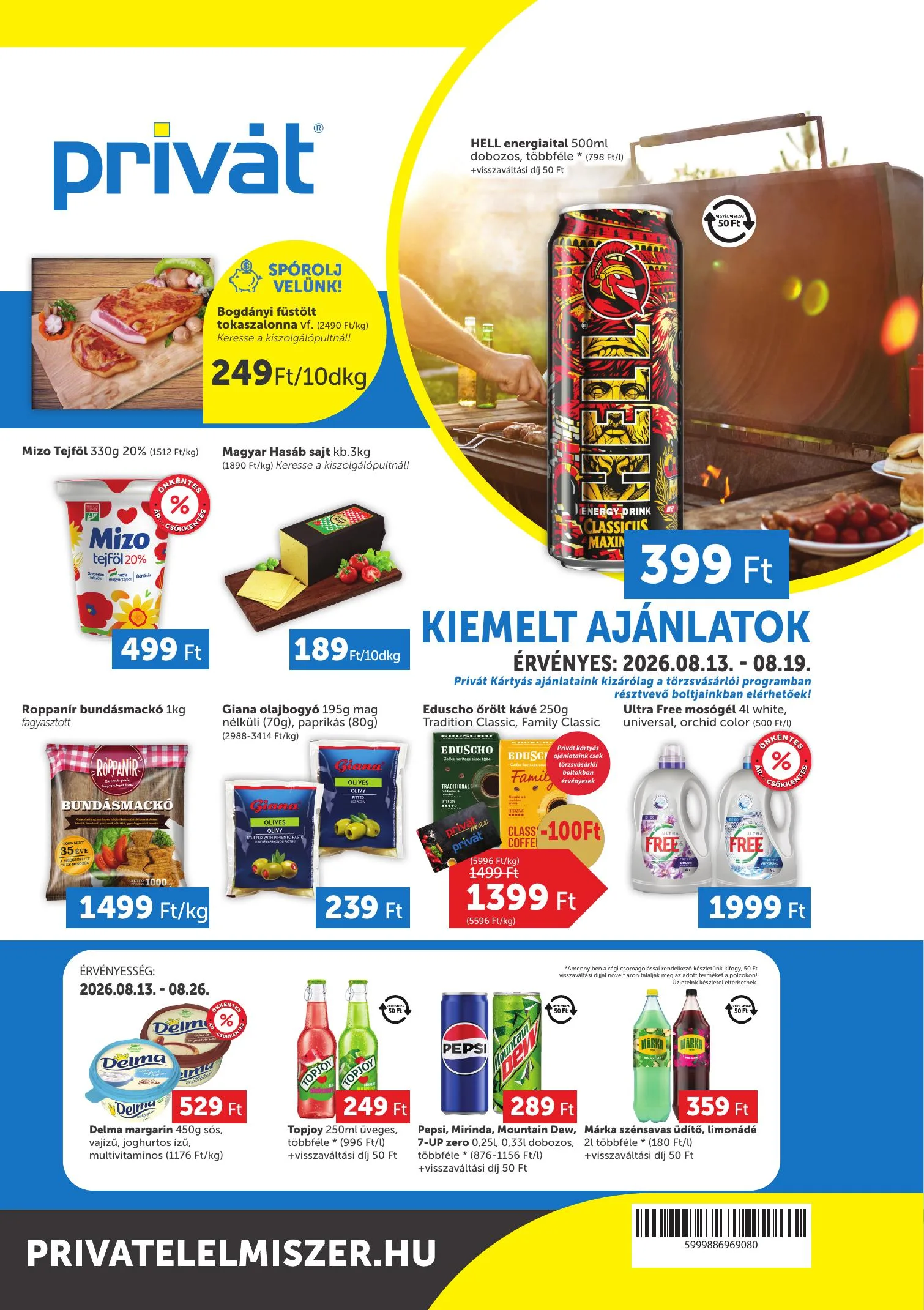 Privát akciós újság 08.13–08.19