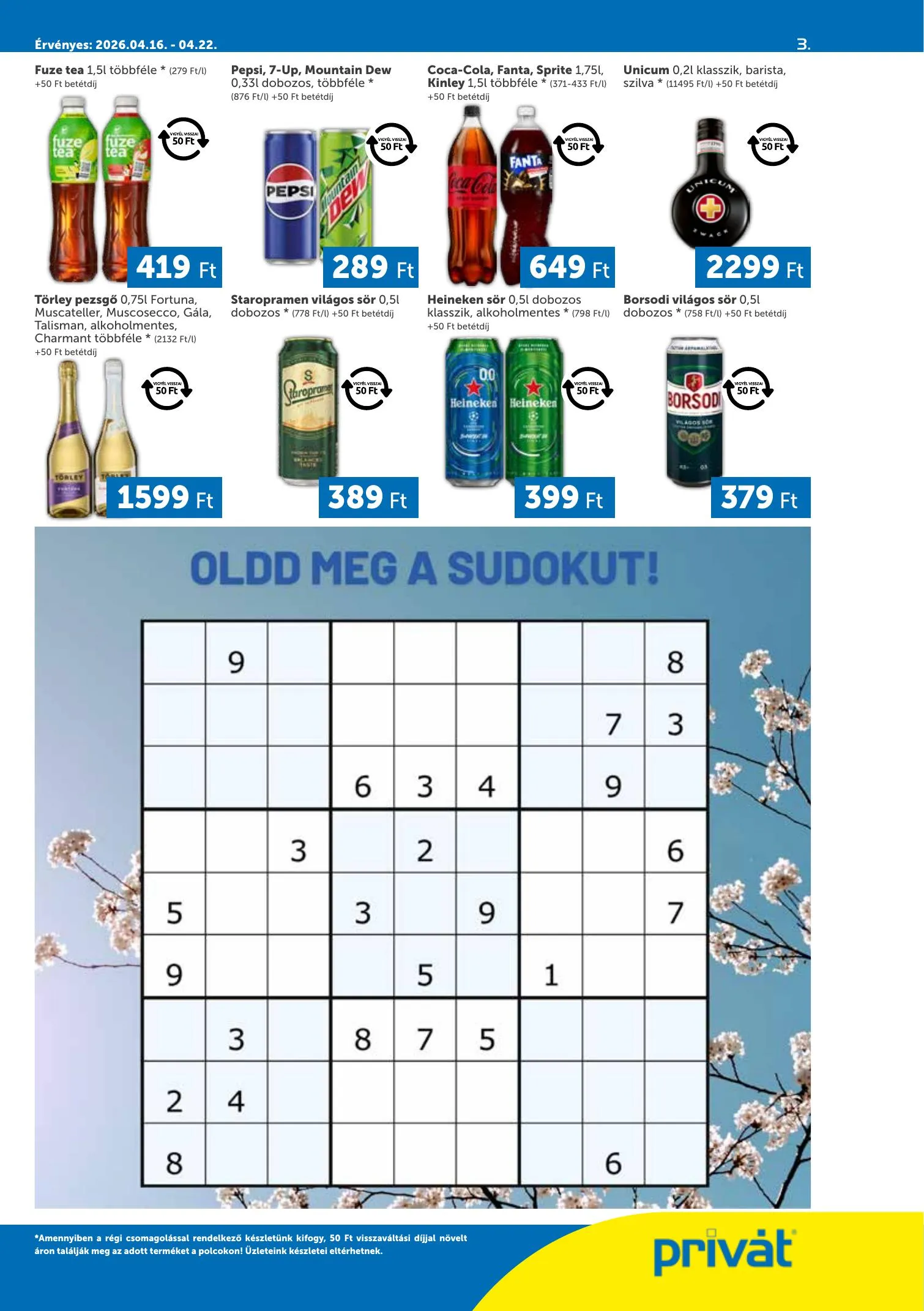 Privát akciós újság Déli vármegyék 04.16–04.22 – 3. oldal