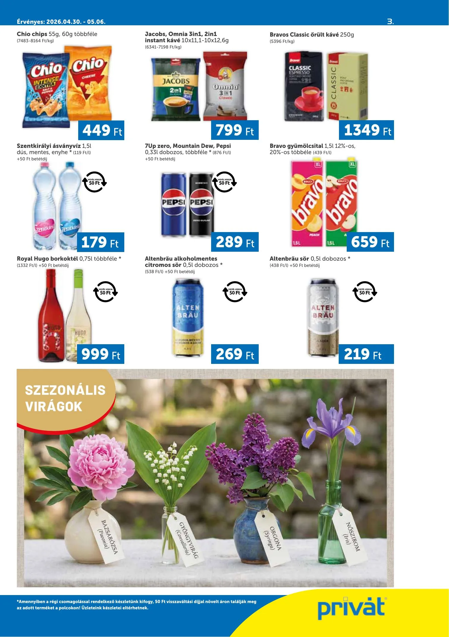 Privát akciós újság Déli vármegyék 04.30–05.06 – 3. oldal
