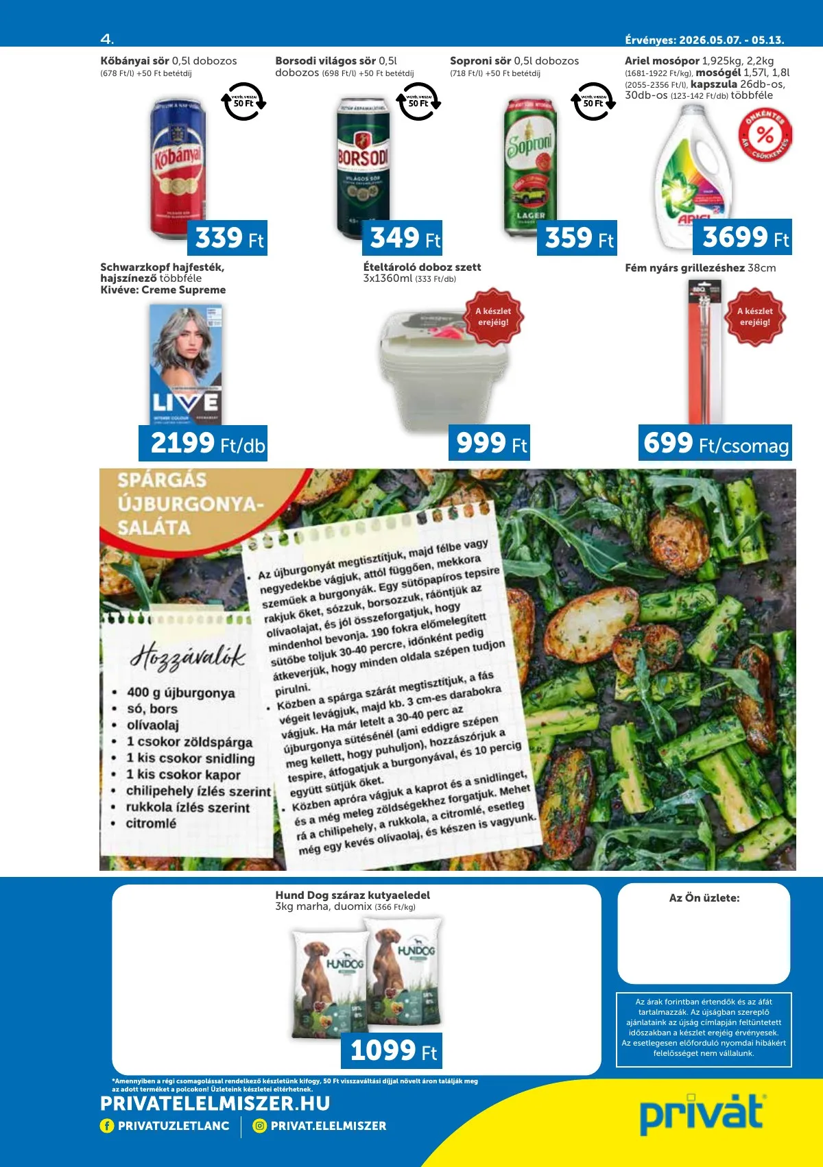 Privát akciós újság Déli vármegyék 05.07–05.13 – 4. oldal
