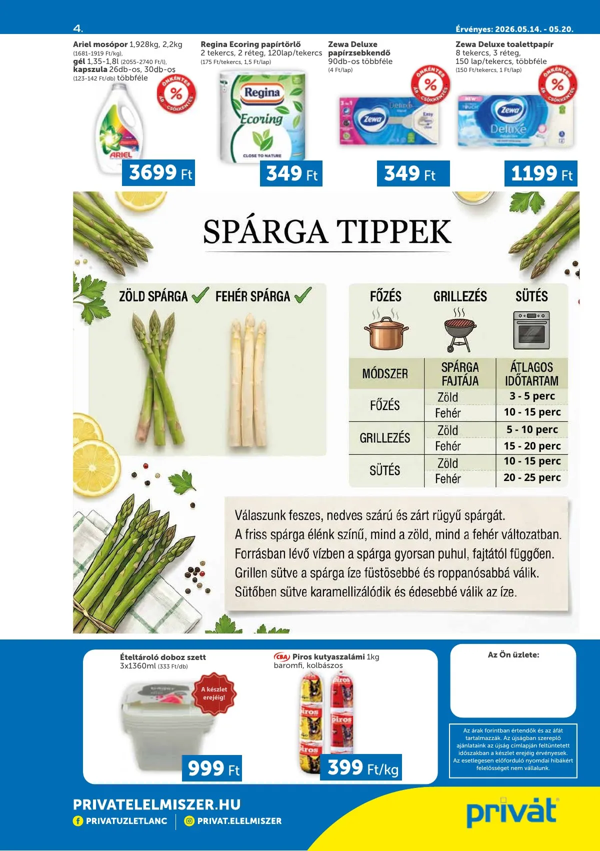 Privát akciós újság Déli vármegyék 05.14–05.20 – 4. oldal