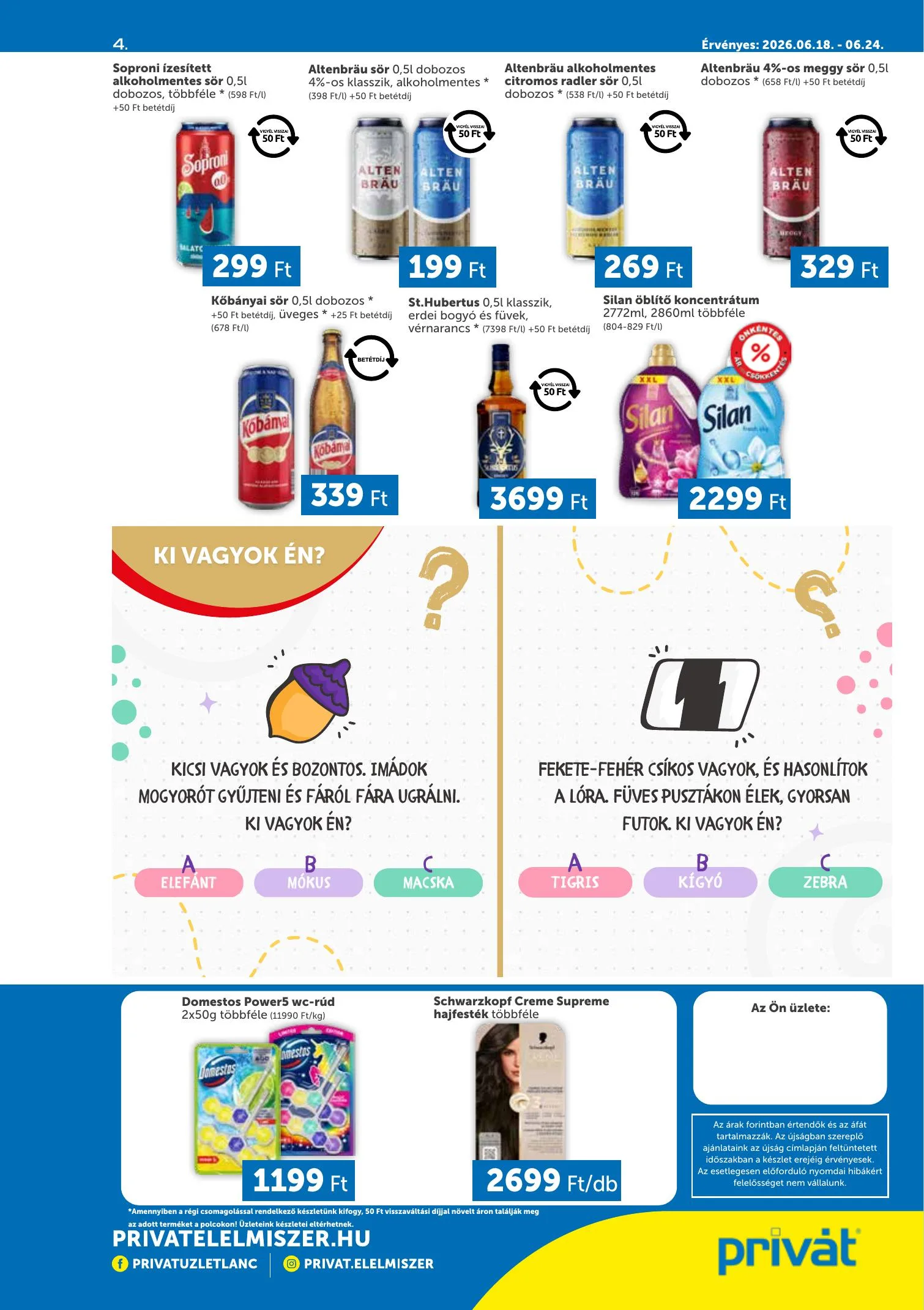Privát akciós újság Déli vármegyék 06.18–06.24 – 4. oldal