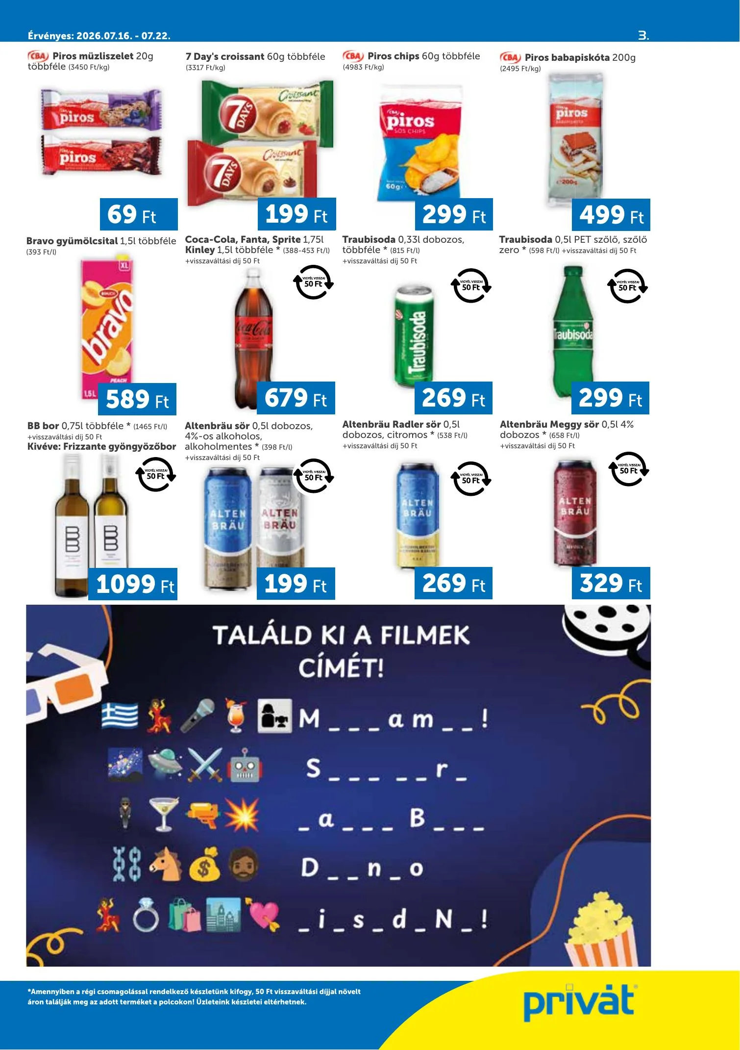 Privát akciós újság Déli vármegyék 07.16–07.22 – 3. oldal