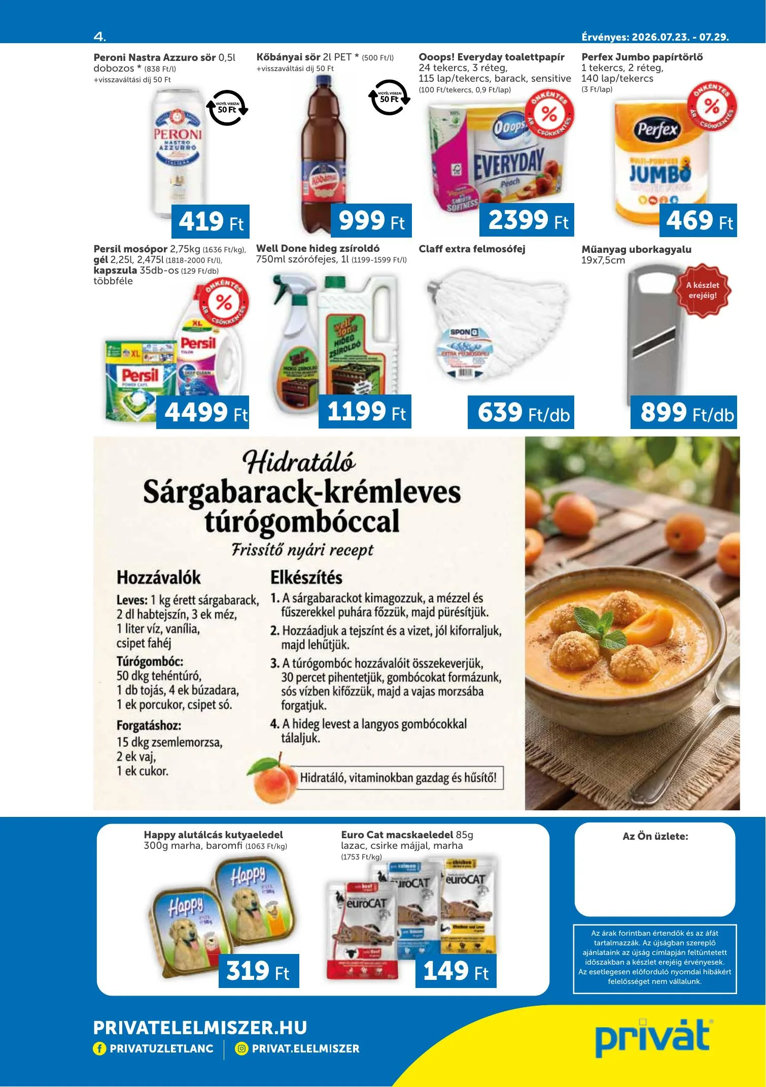 Privát akciós újság Déli vármegyék 07.23–07.29 – 4. oldal