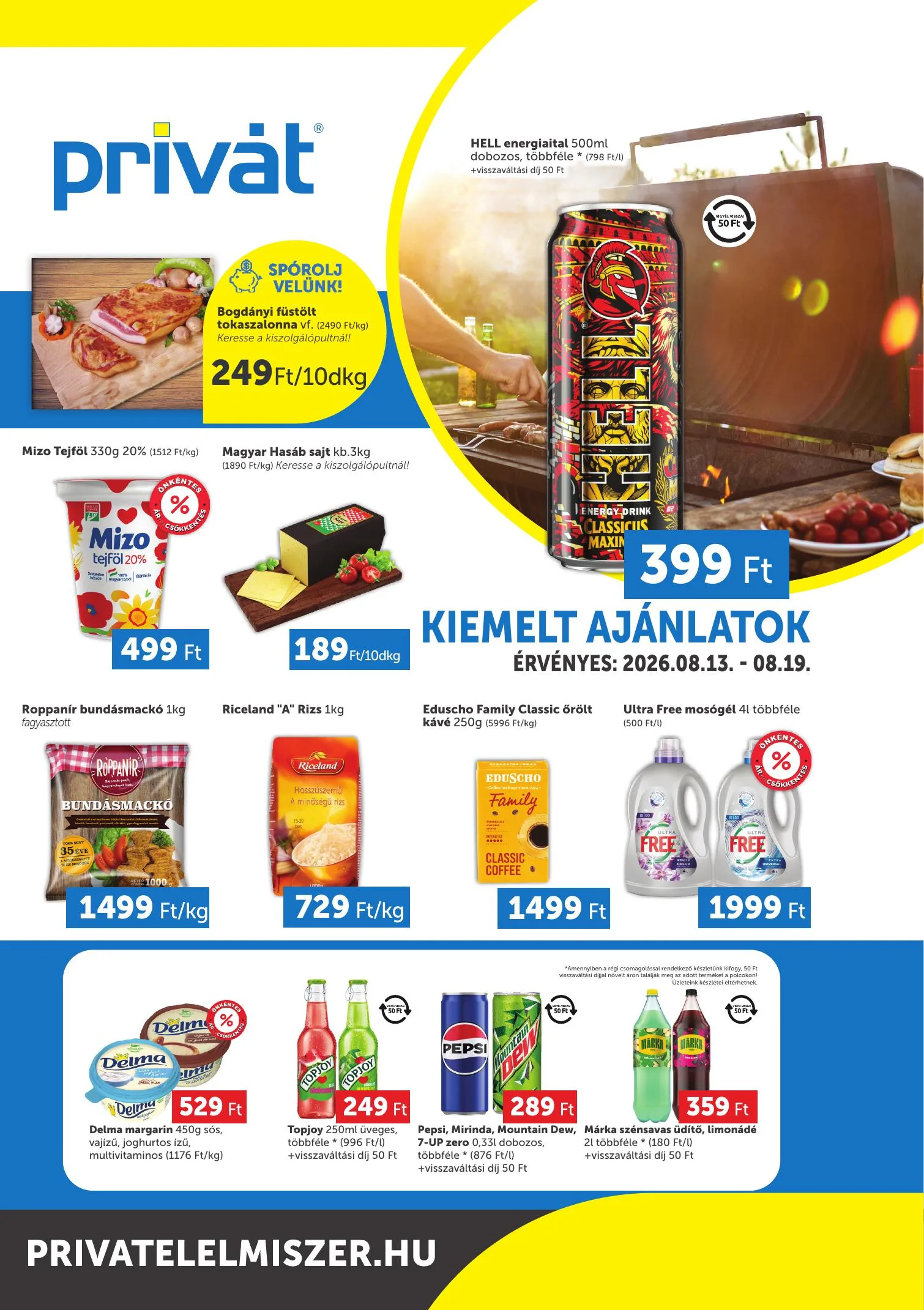 Privát akciós újság Déli vármegyék 08.13–08.19
