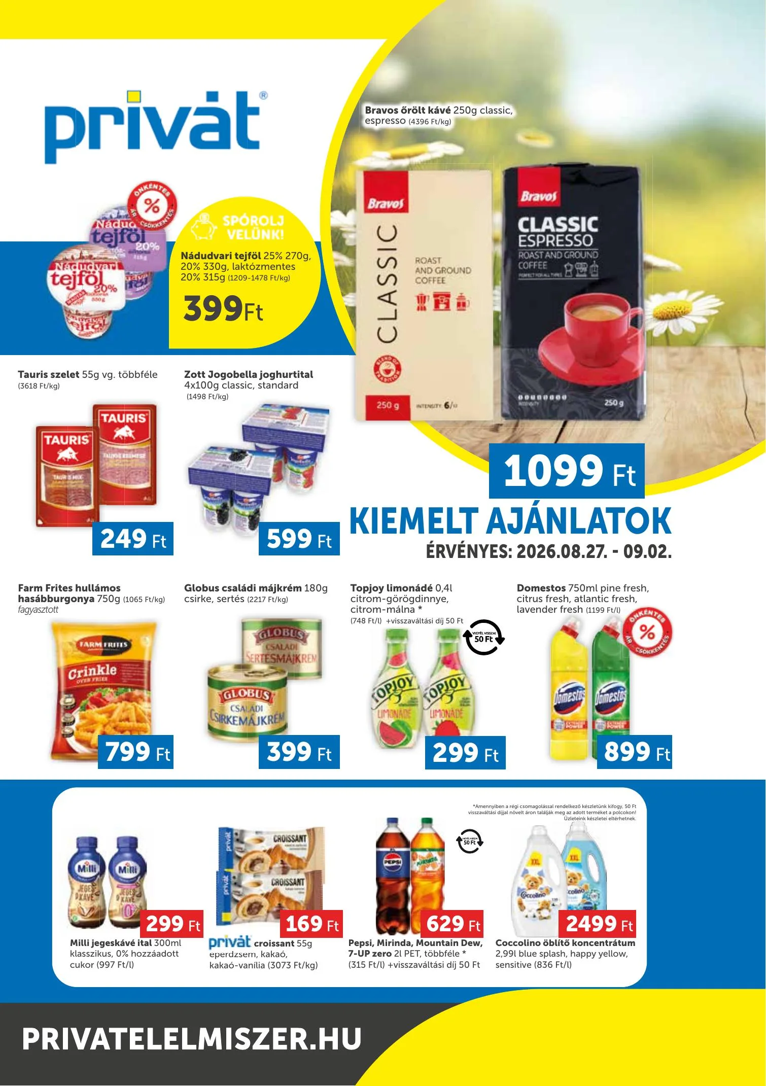 Privát akciós újság Déli vármegyék 08.27–09.02